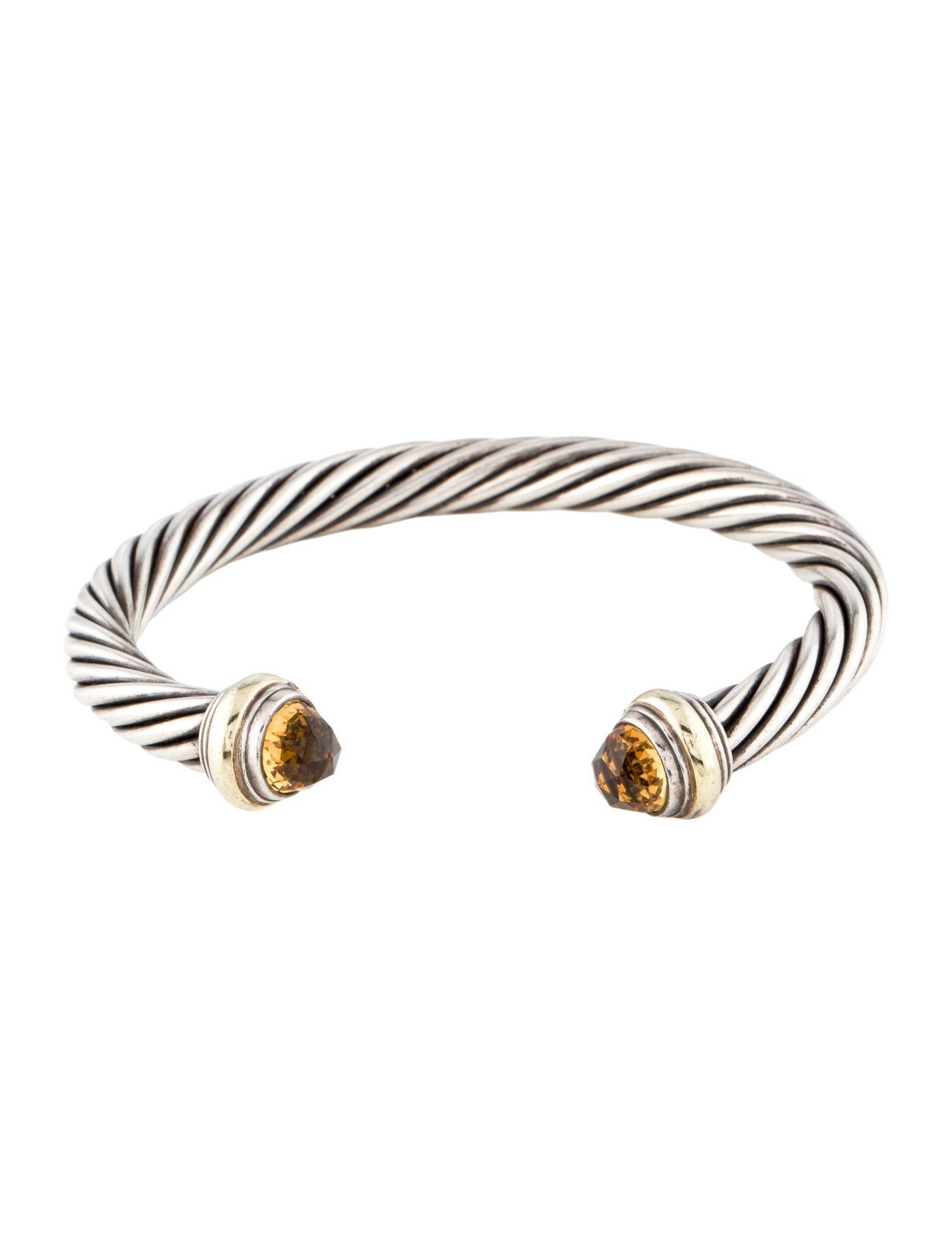 David Yurman Citrine Cable Classics Cuff Bracelet