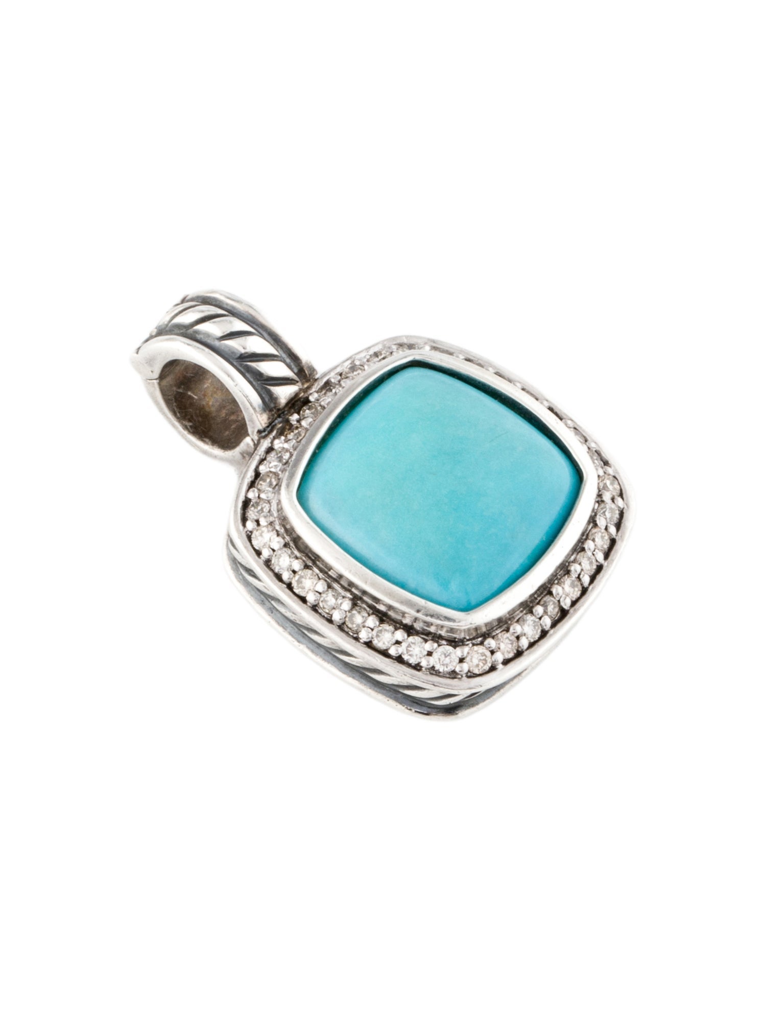 David Yurman Turquoise & Diamond Albion Pendant