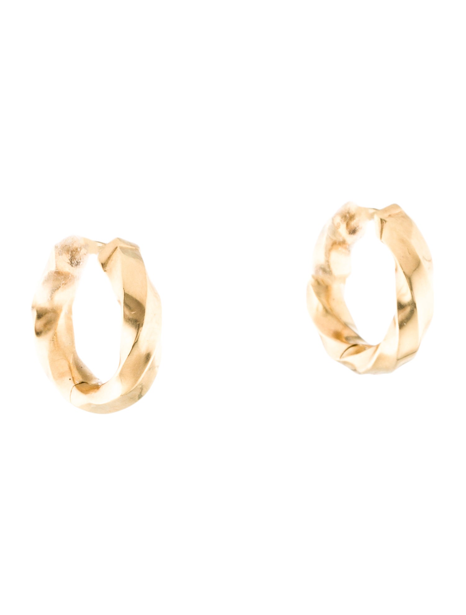 David Yurman 18K Cable Edge Huggie Earrings