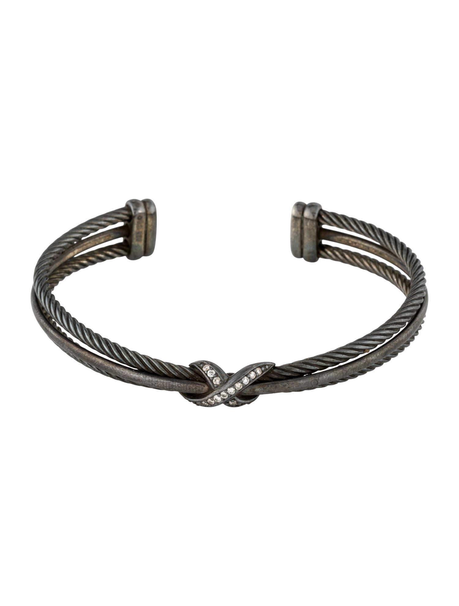 David Yurman Diamond Crossover X Cuff