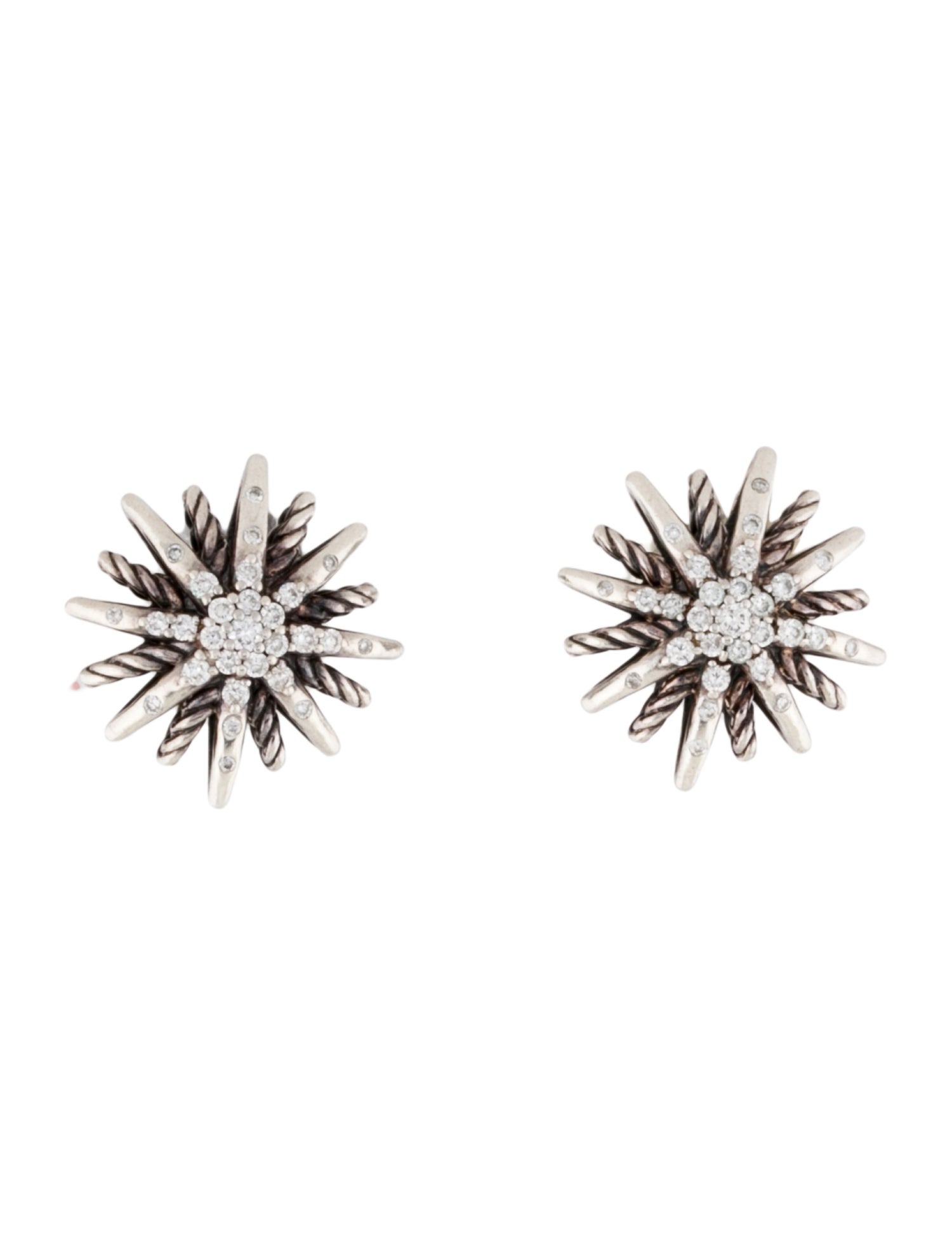 David Yurman Diamond Starburst Stud Earrings