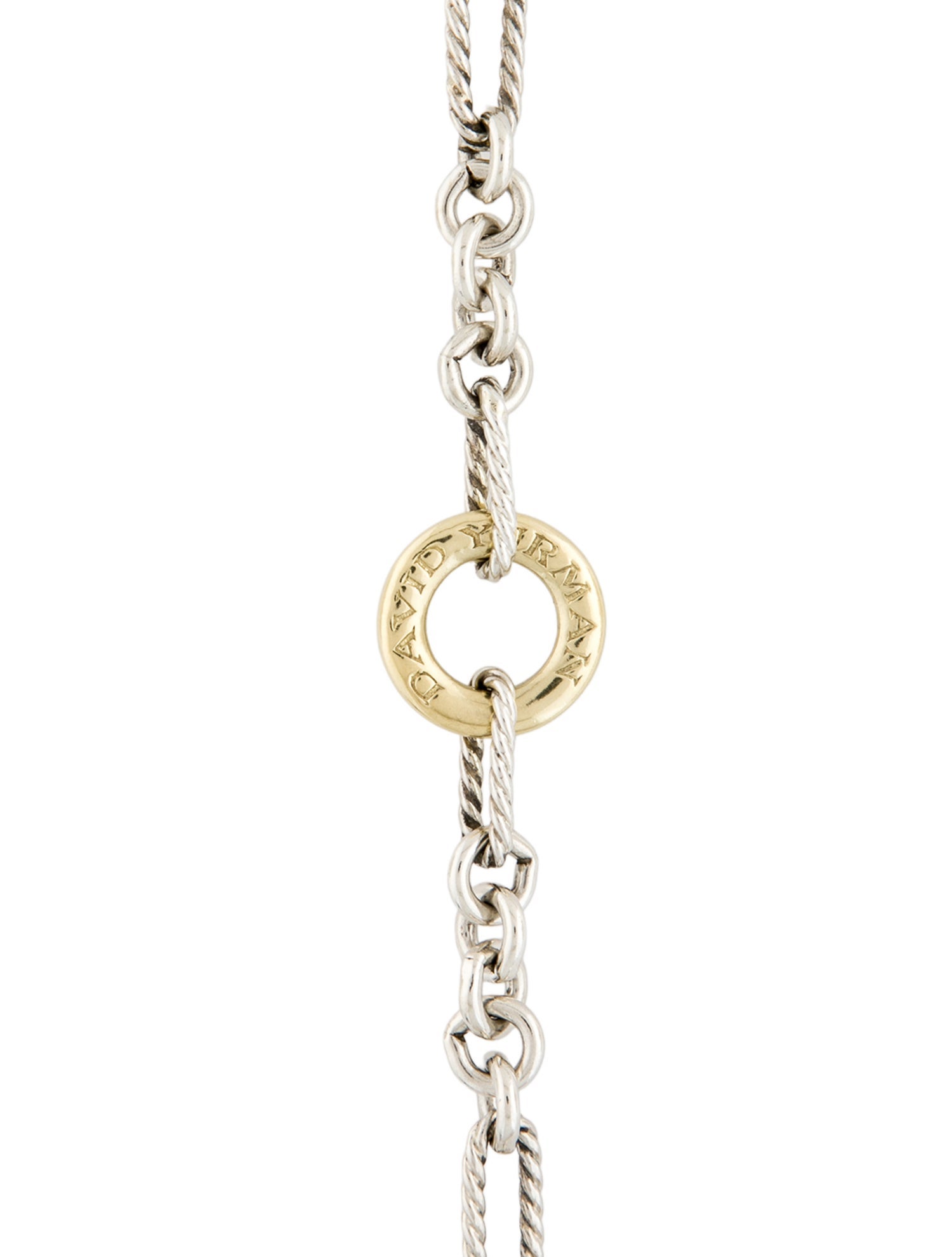 David Yurman Two-Tone Figaro Link Necklace