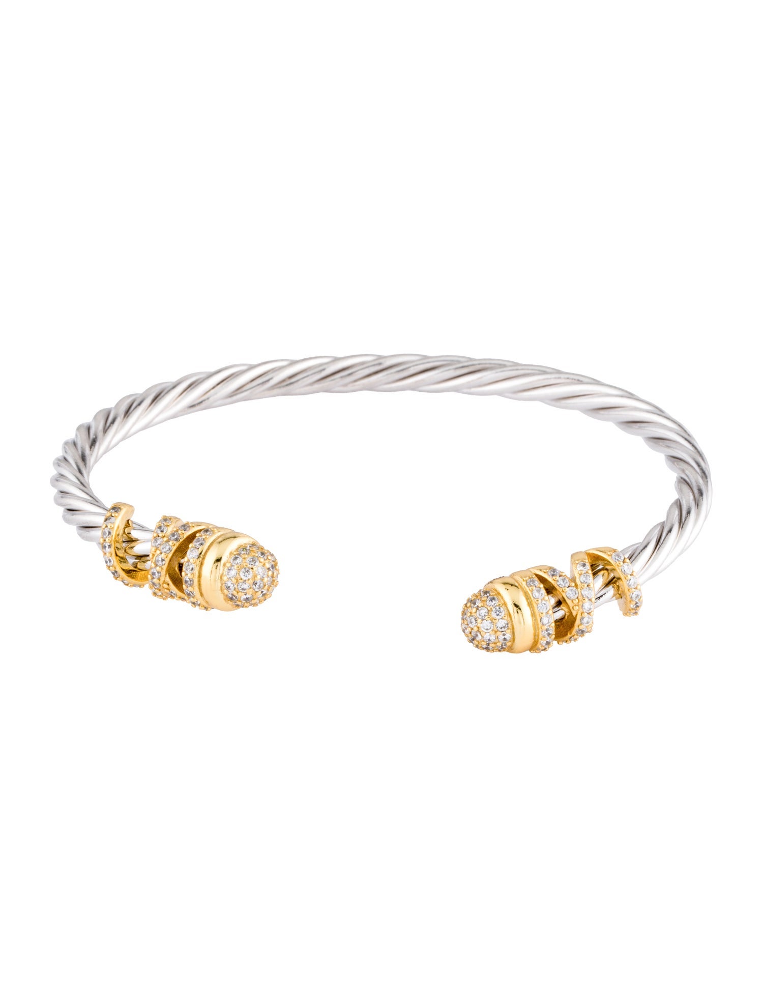 David Yurman Diamond Petite Helena Cuff Bracelet