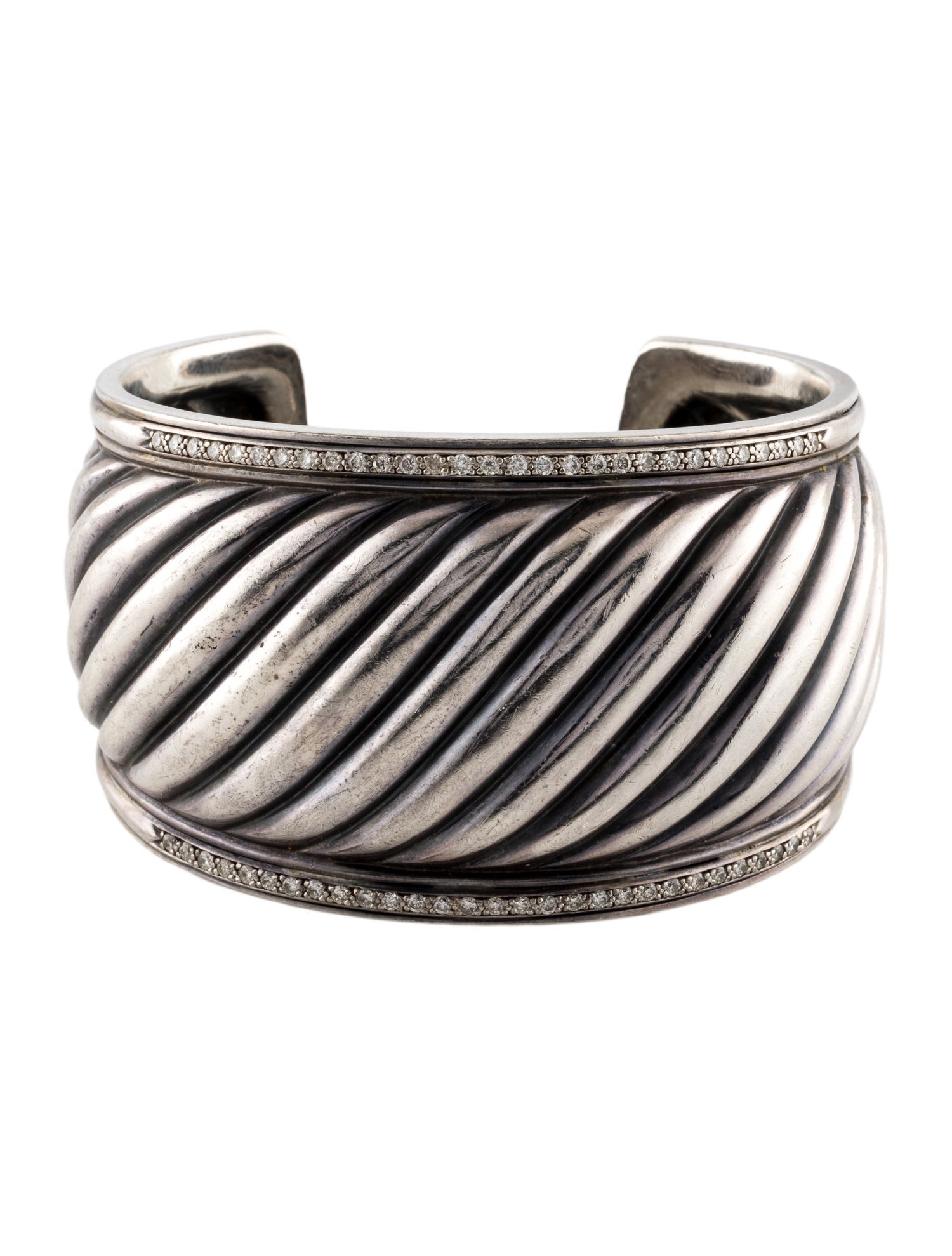 David Yurman Diamond Sculpted Cable Cuff