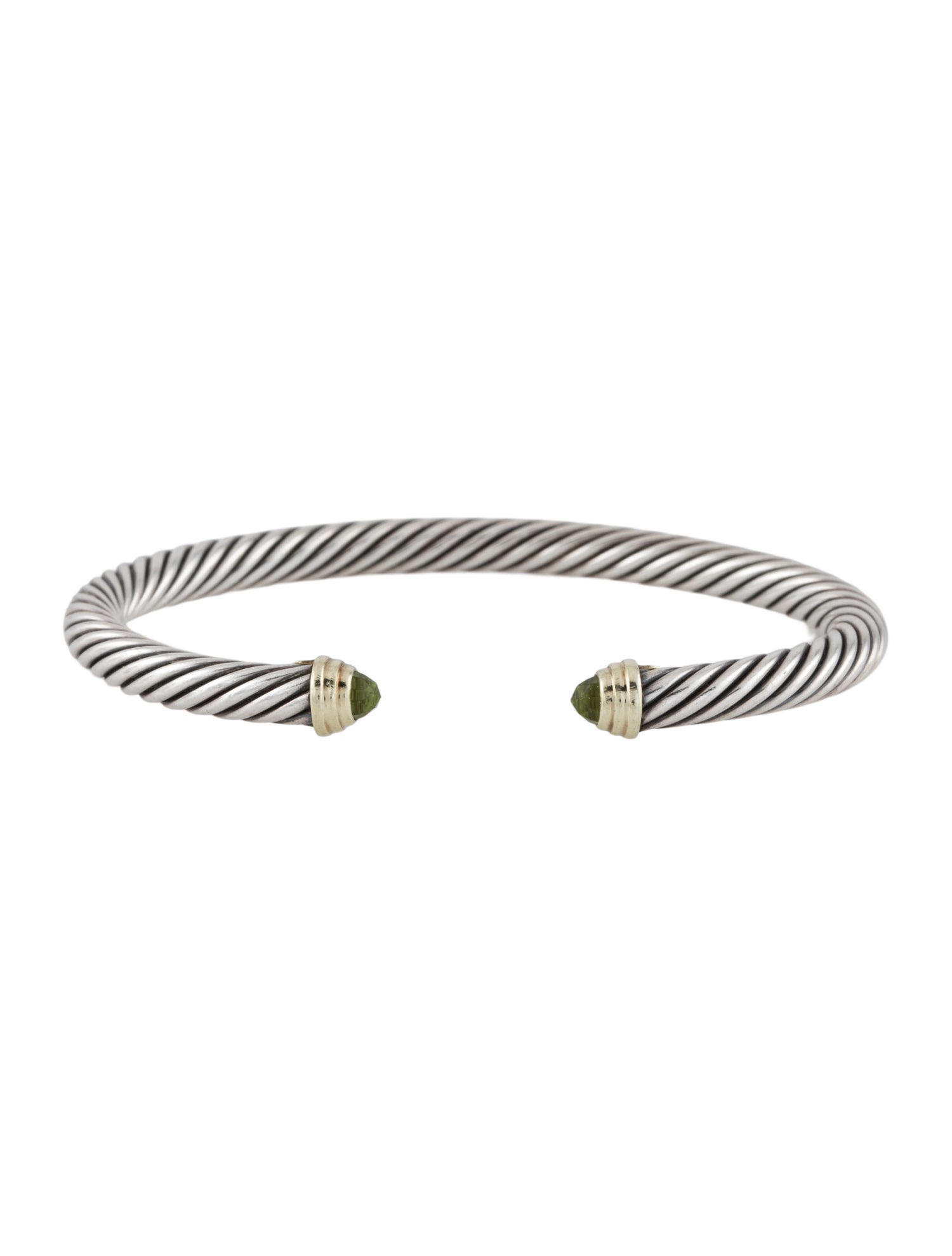 David Yurman Peridot Classic Cable Cuff Bracelet