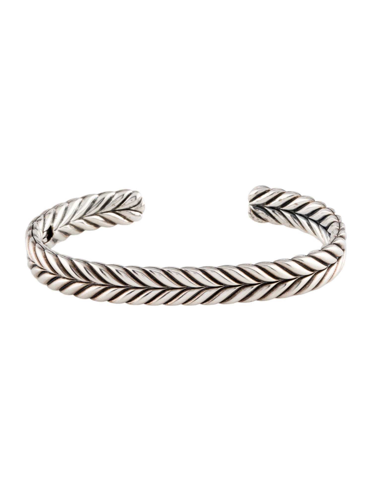 David Yurman Chevron Hinged Cuff Bracelet