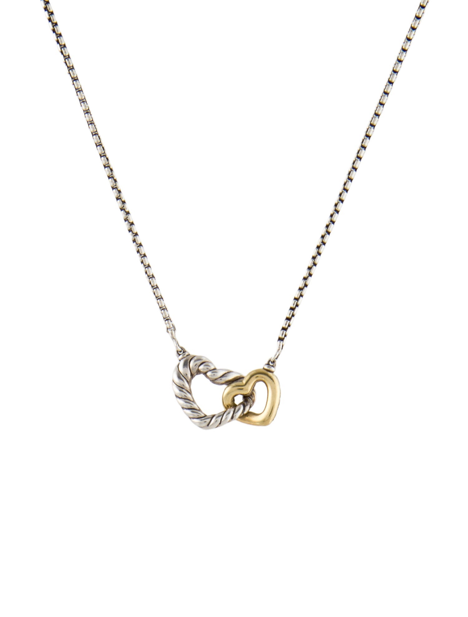 David Yurman Cable Collectibles Interlocking Heart Necklace
