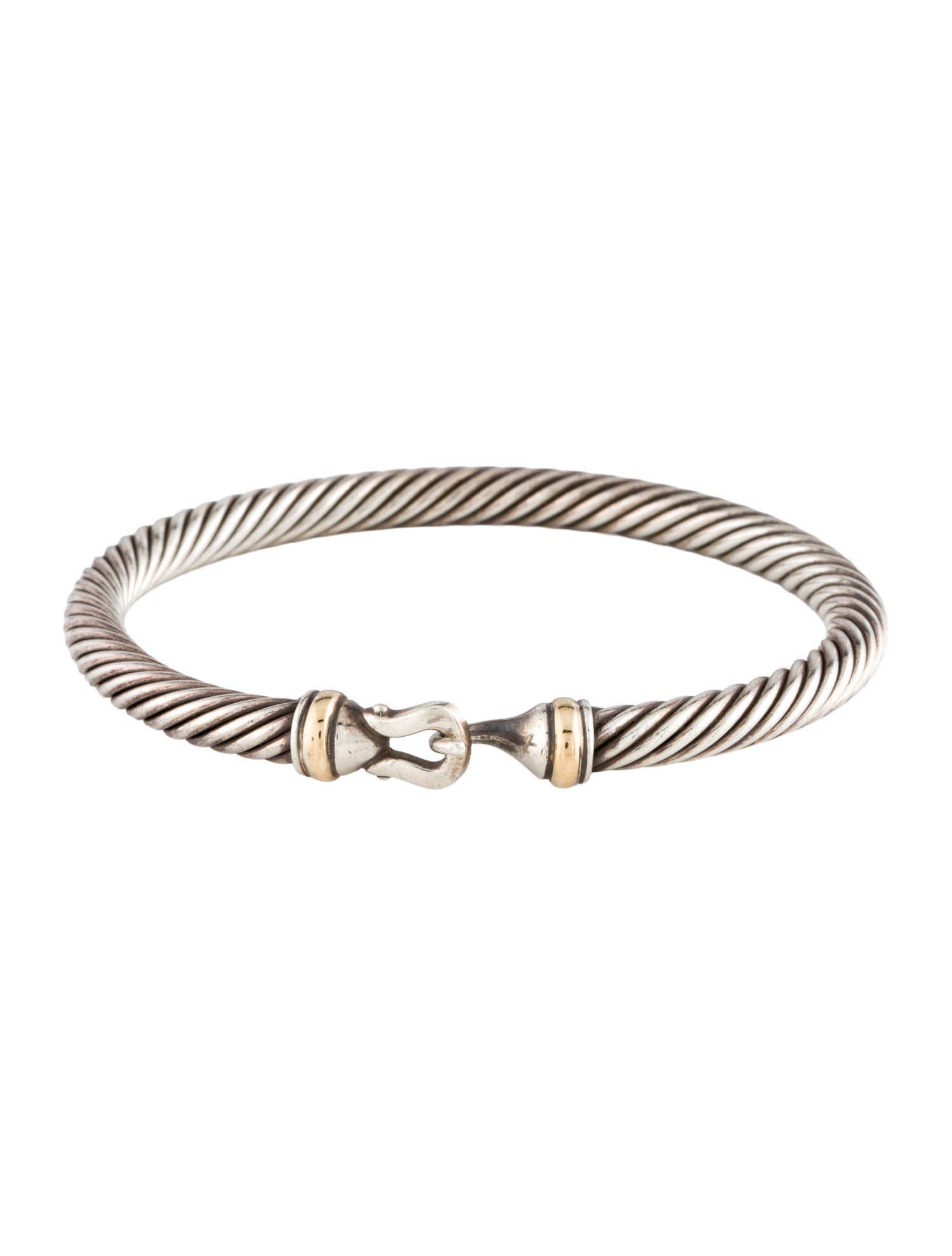 David Yurman Two-Tone Buckle Classic Cable Bracelet