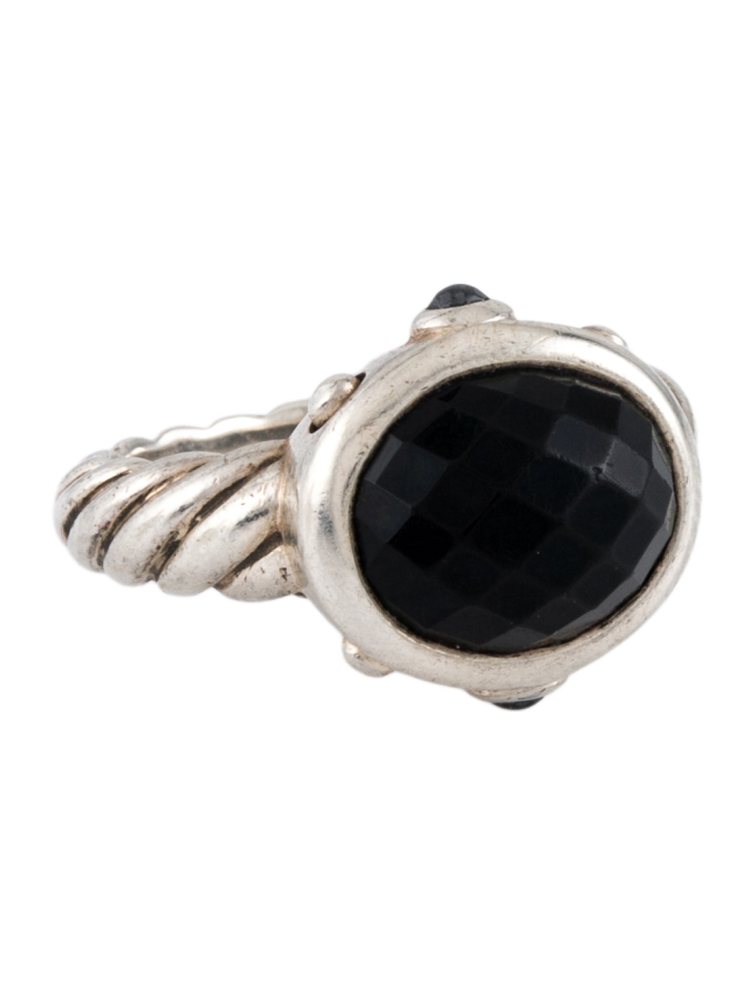 David Yurman Onyx & Hematine Cocktail Ring