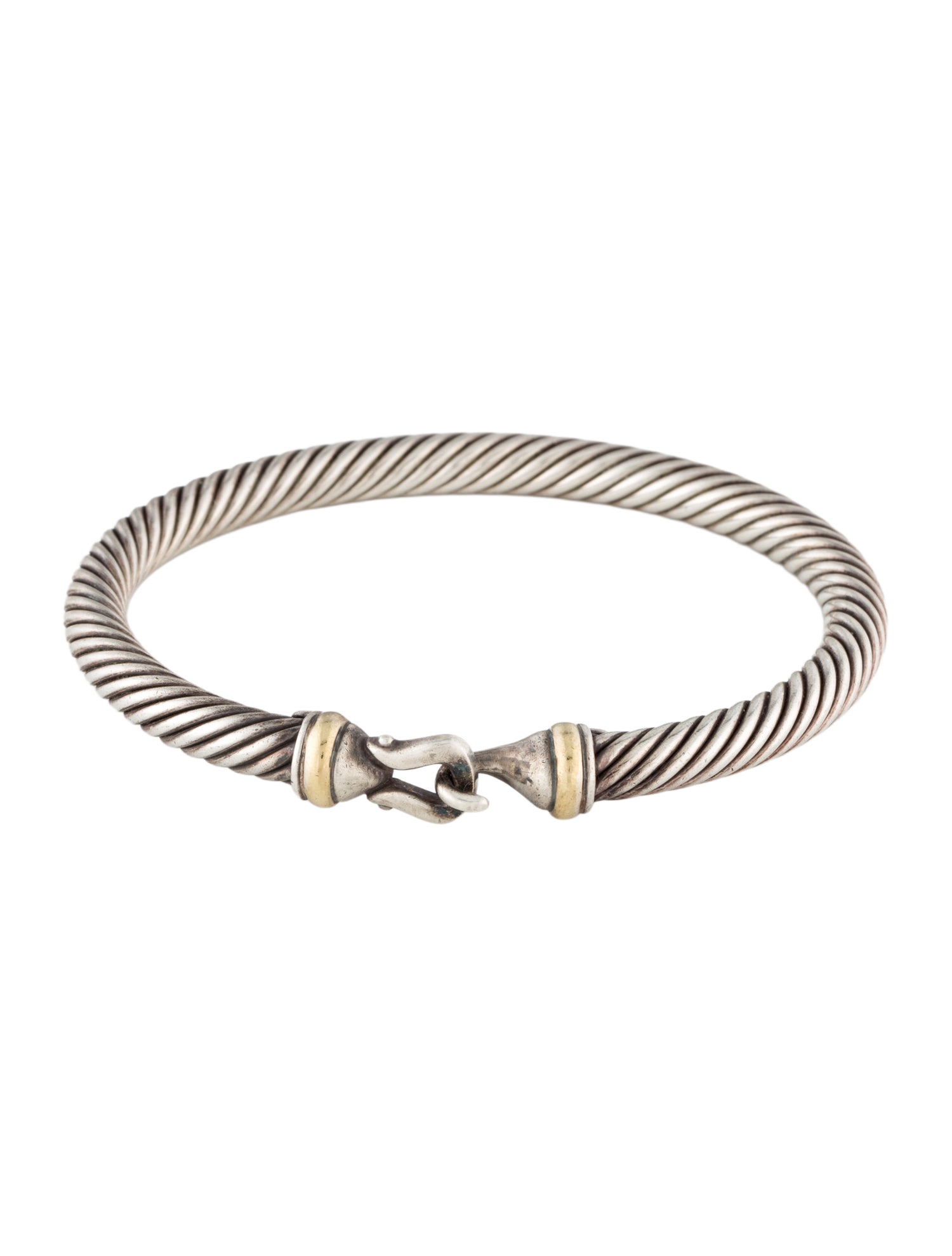 David Yurman Two-Tone Buckle Classic Cable Bracelet