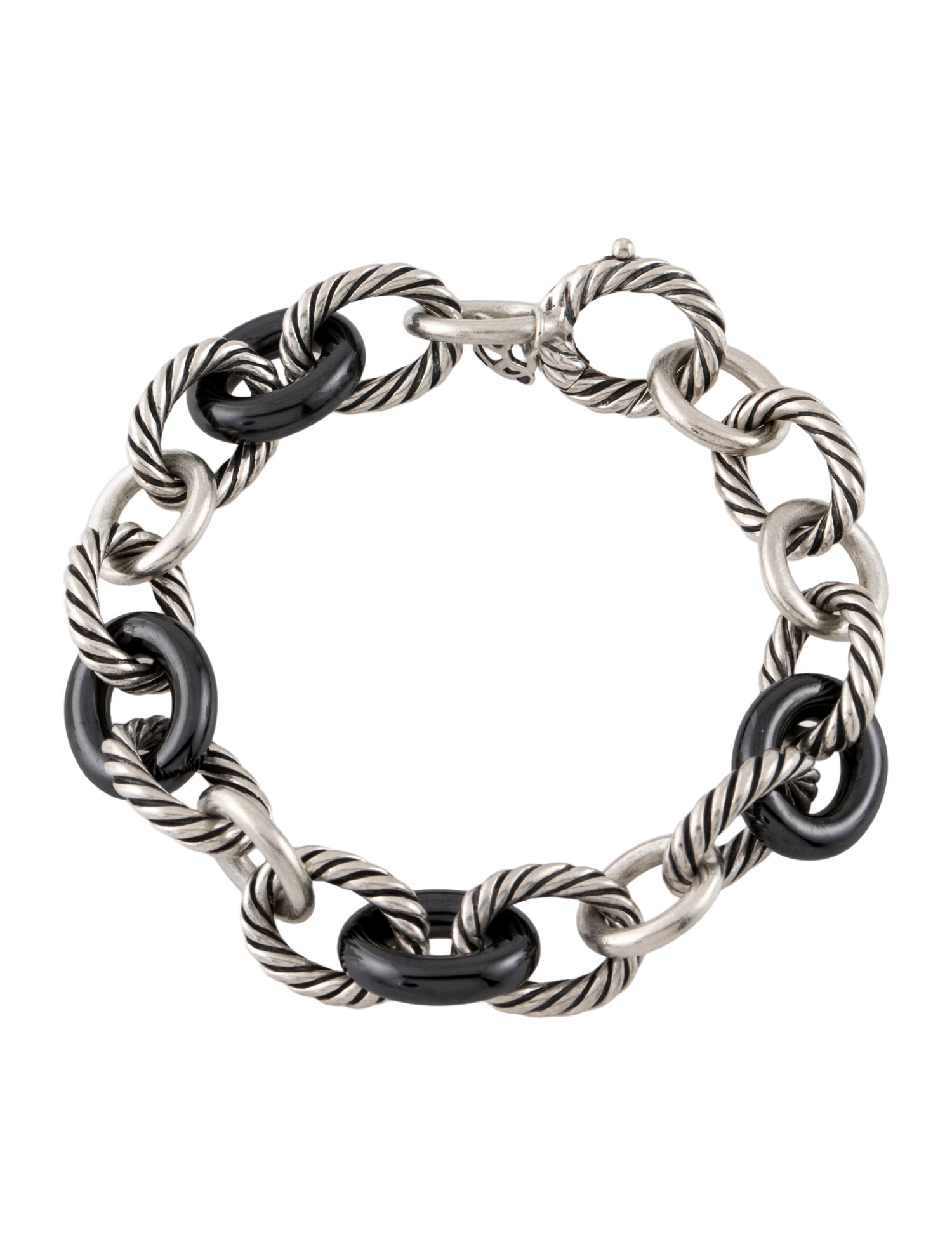 David Yurman Ceramic Oval Link Bracelet