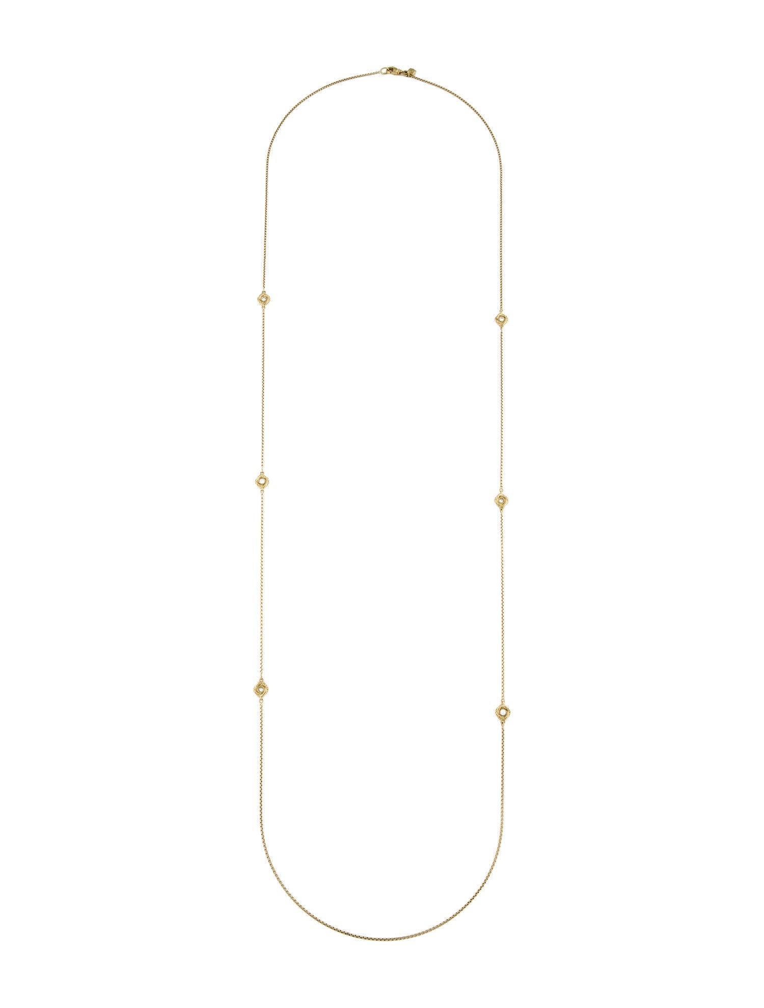 David Yurman 18K Diamond Long Infinity Station Necklace