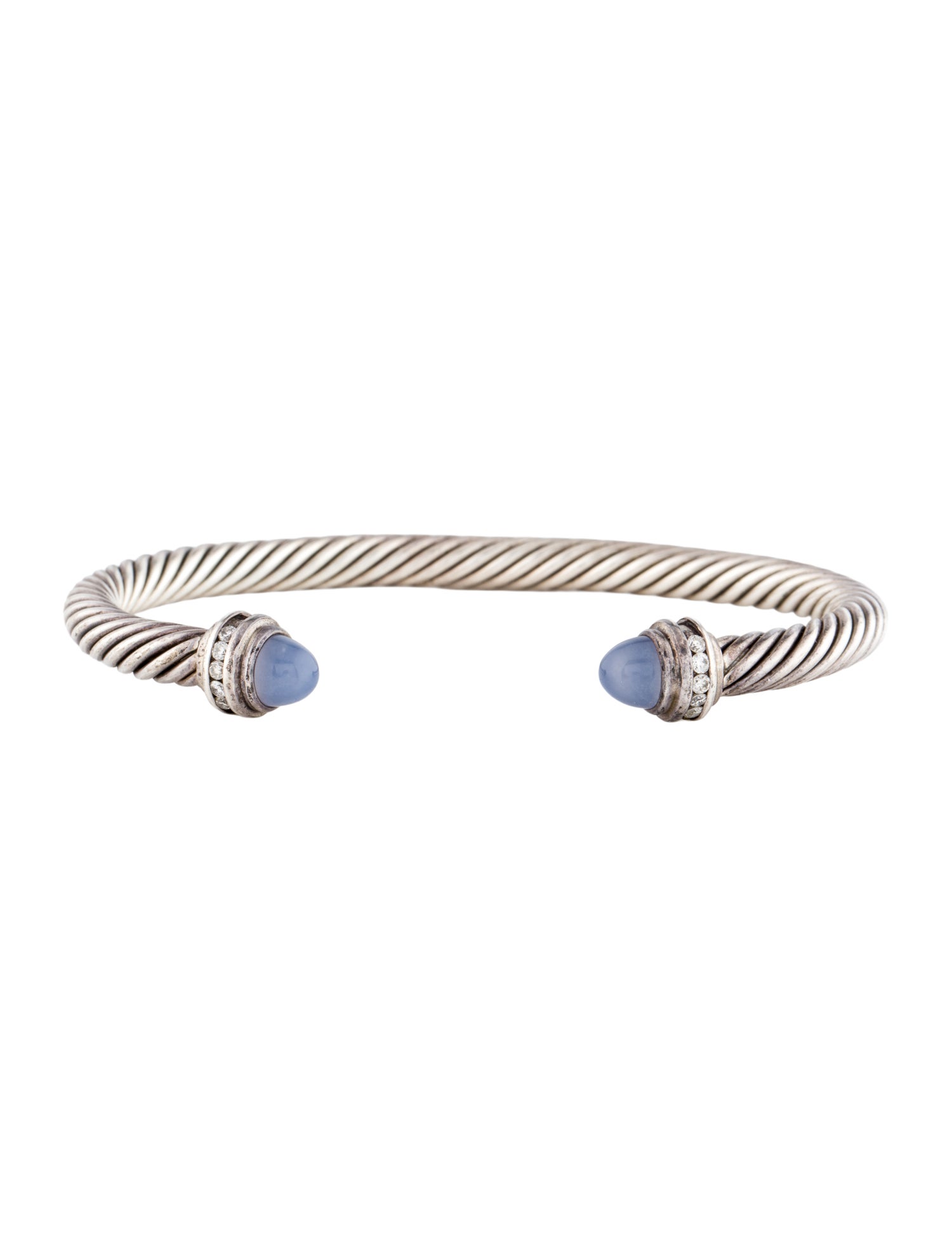 David Yurman Dyed Chalcedony & Diamond Cuff Bracelet