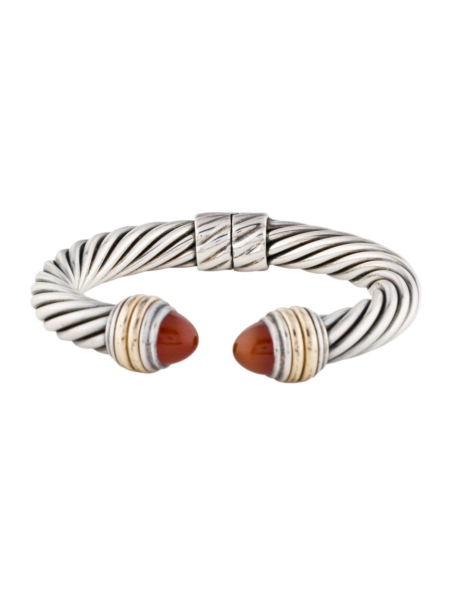 David Yurman Carnelian Hinge Cuff