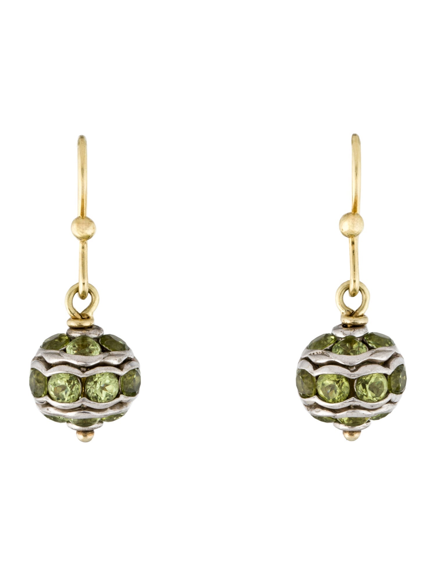 David Yurman Peridot Jewel Bead Drop Earrings