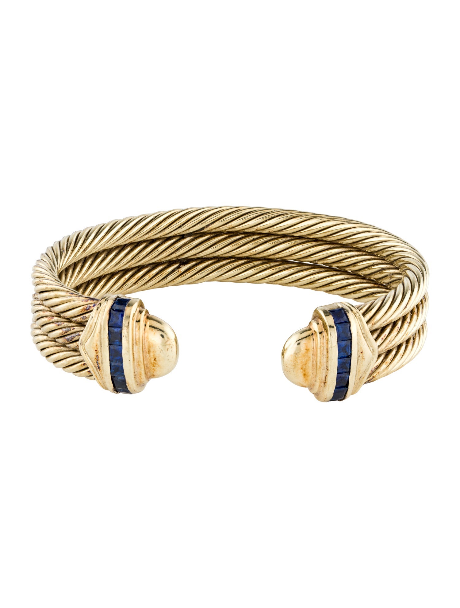 David Yurman 14K Sapphire Cuff