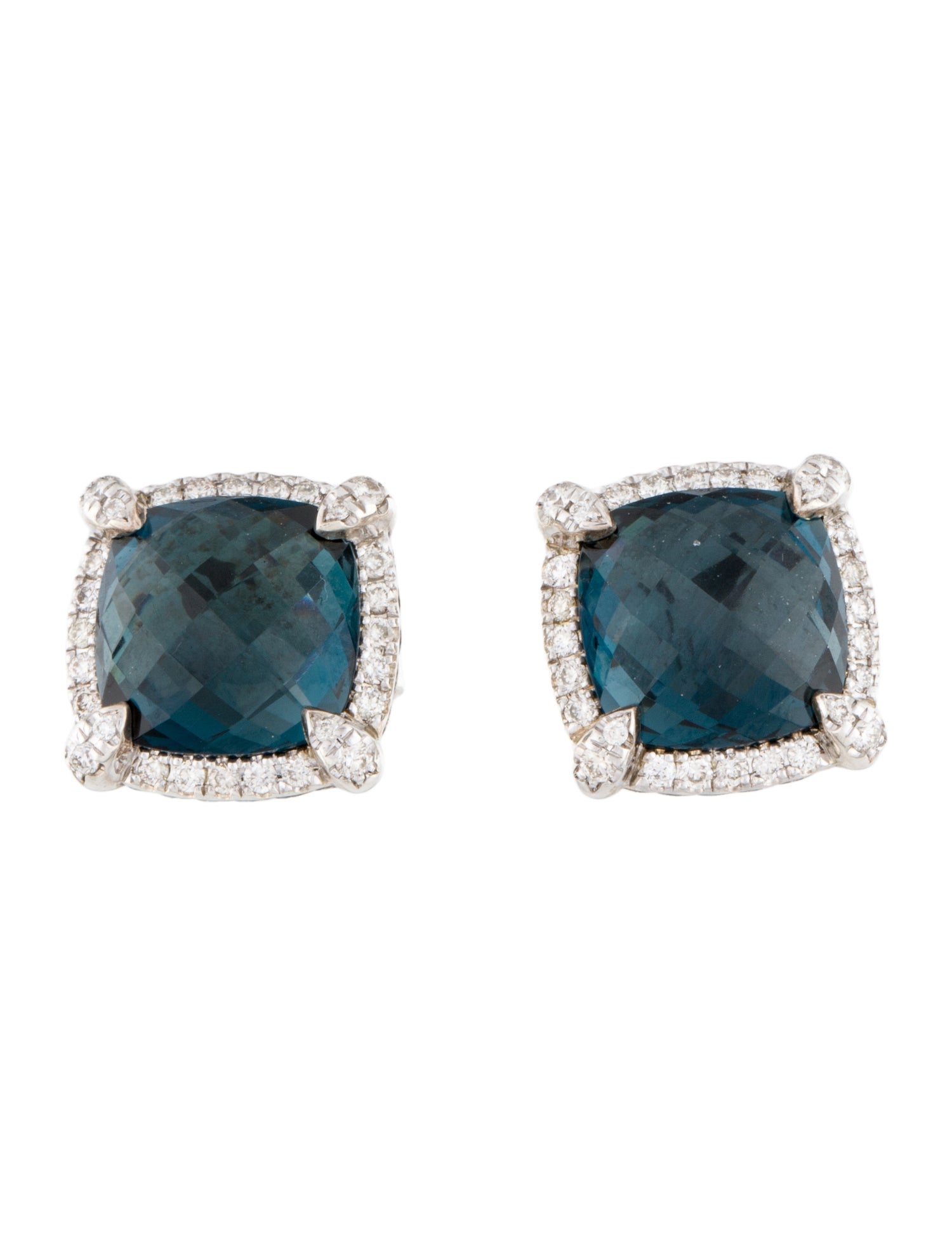 David Yurman Topaz & Diamond Chatelaine Studs