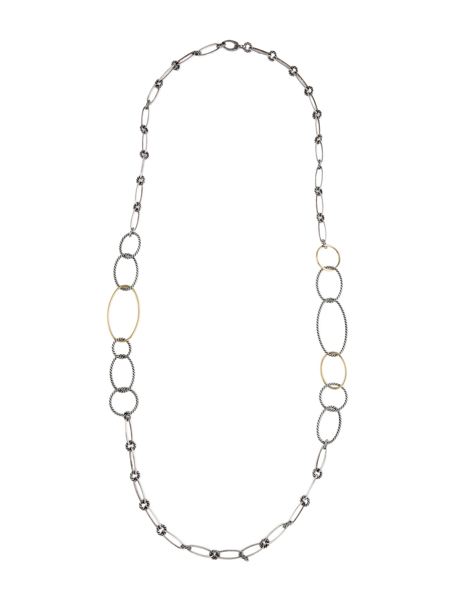 David Yurman Oval Link Long Chain Necklace