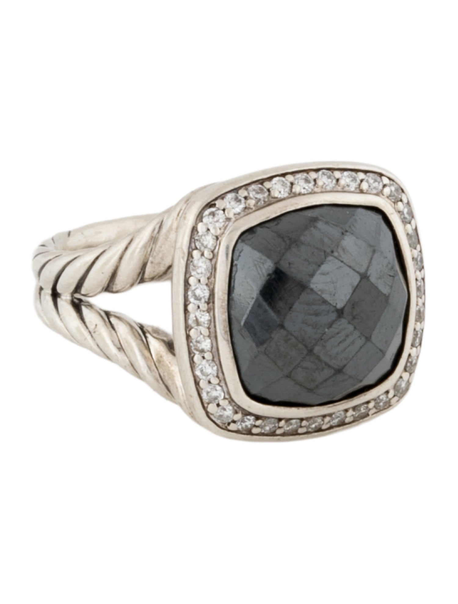David Yurman Hematine & Diamond Albion Cocktail Ring