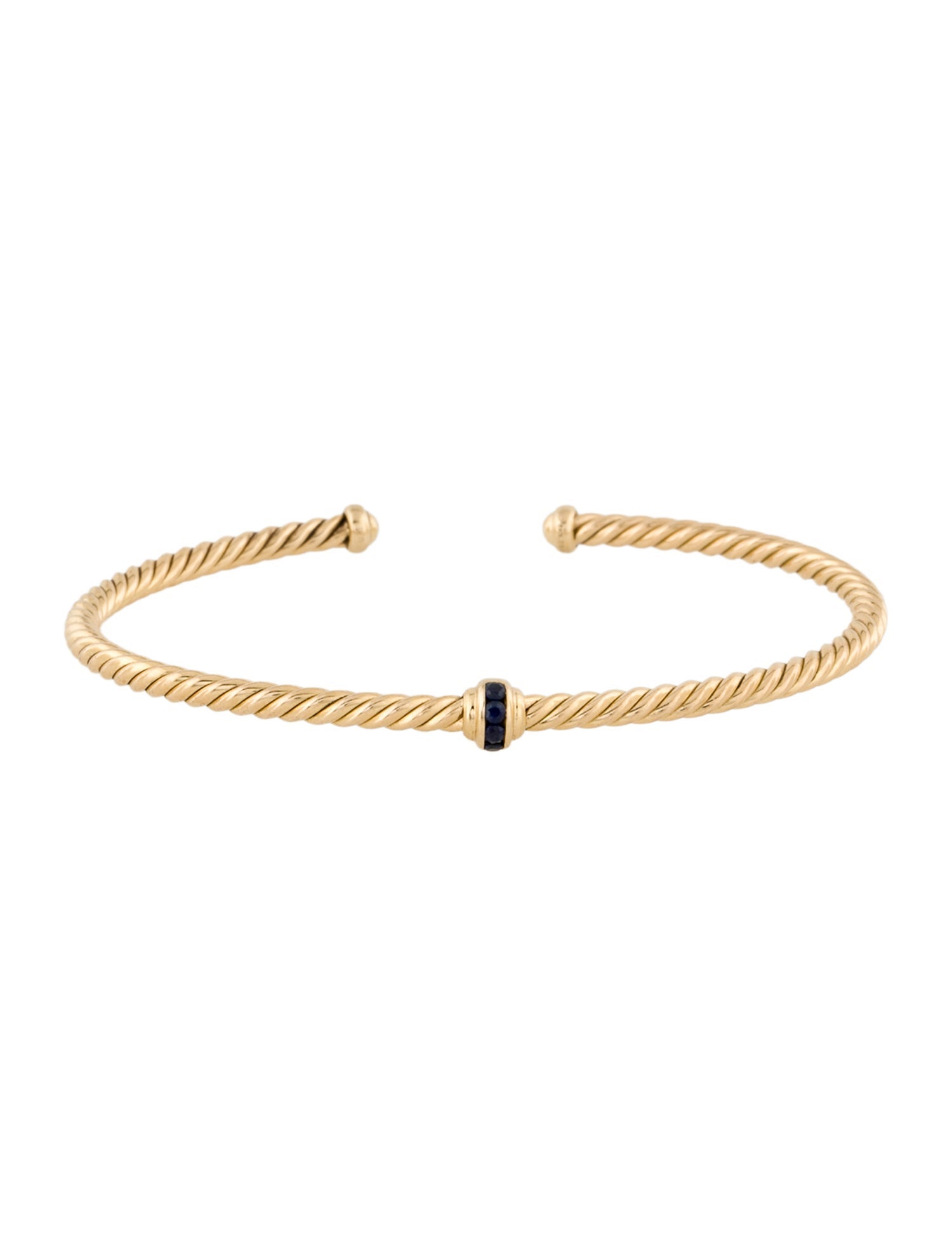 David Yurman 18K Sapphire Classic Cablespira® Station Bracelet
