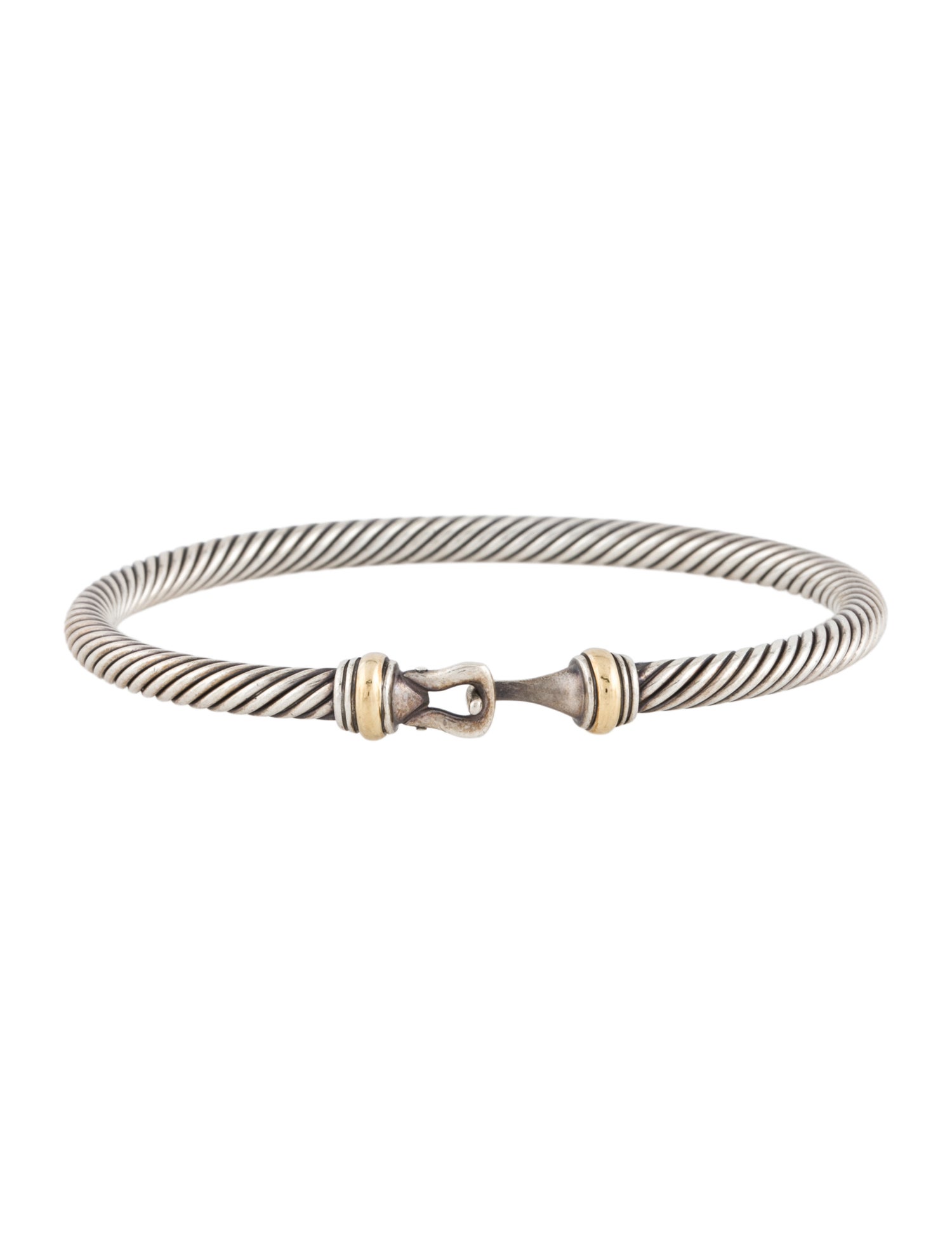 David Yurman Two-Tone Buckle Classic Cable Bracelet
