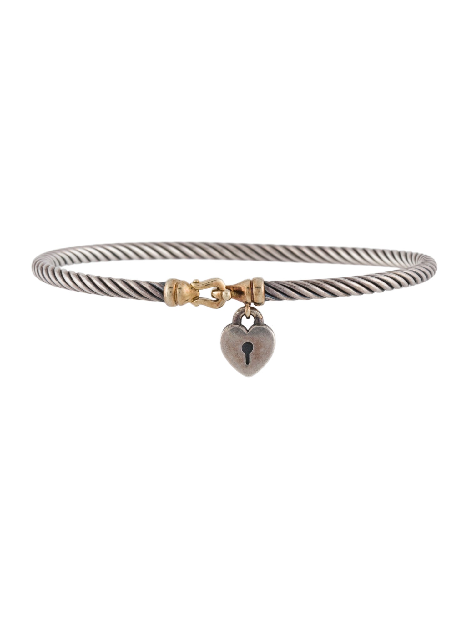 David Yurman Two-Tone Heart Lock Bracelet