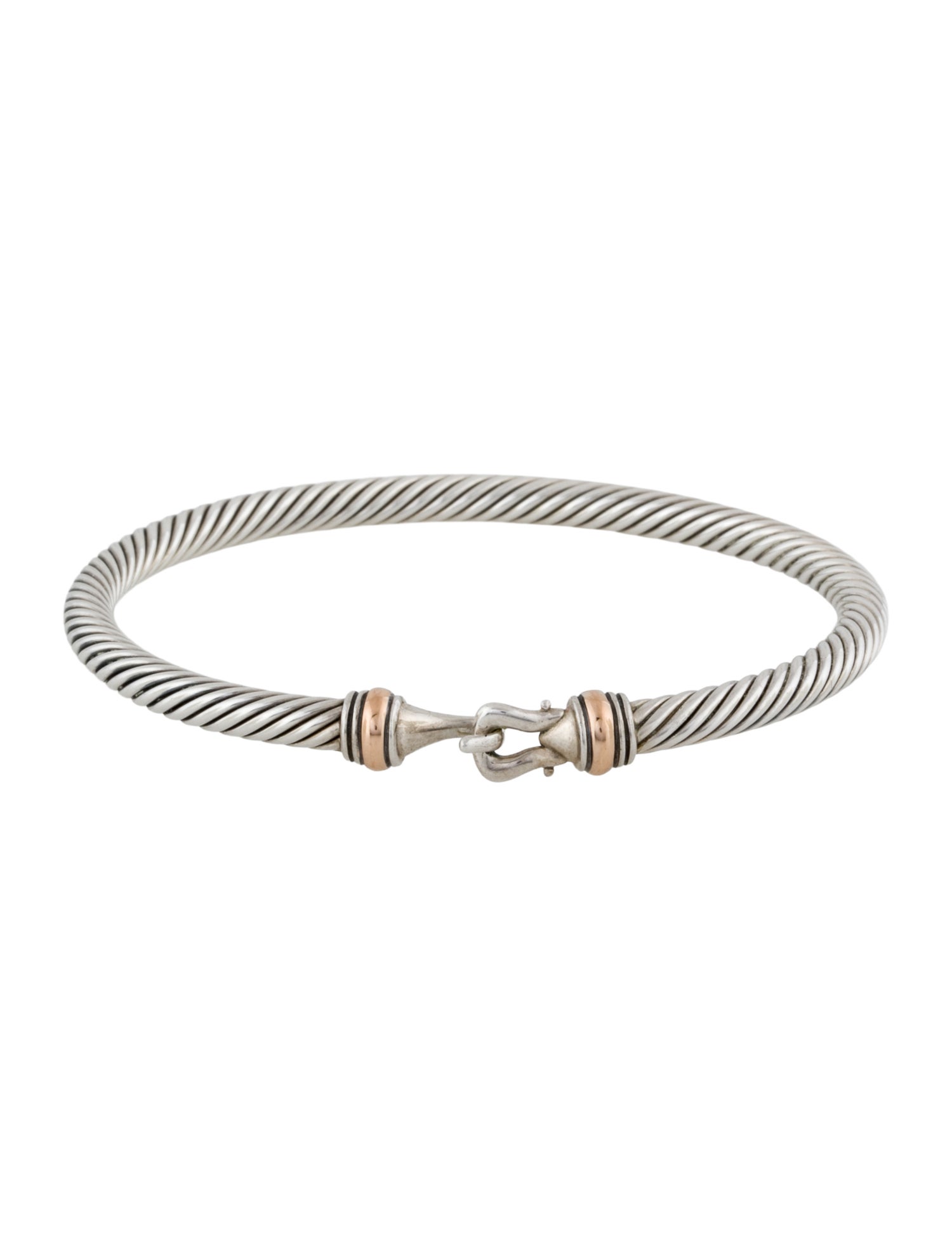 David Yurman Two-Tone Buckle Classic Cable Bracelet