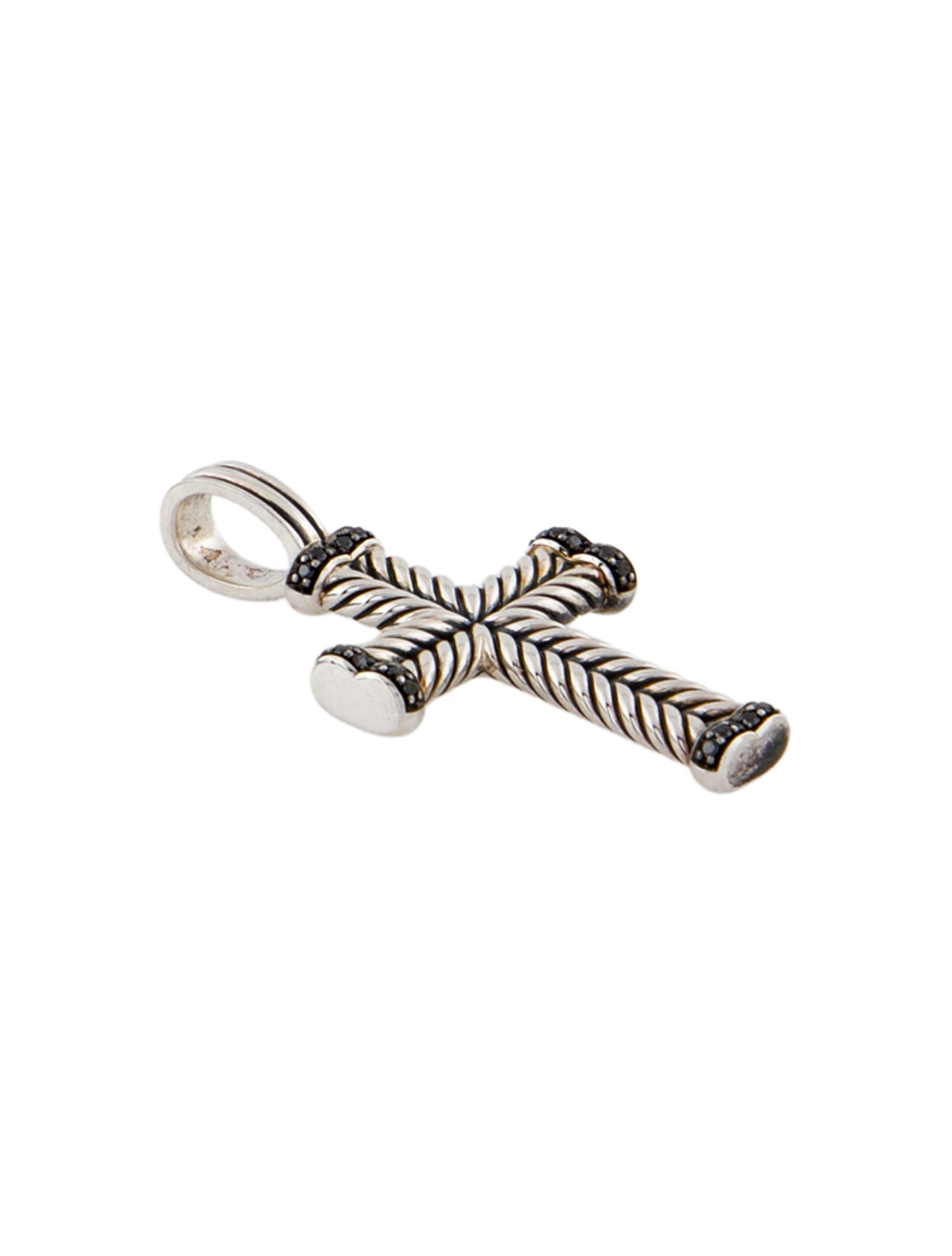 David Yurman Diamond Chevron Cross Pendant