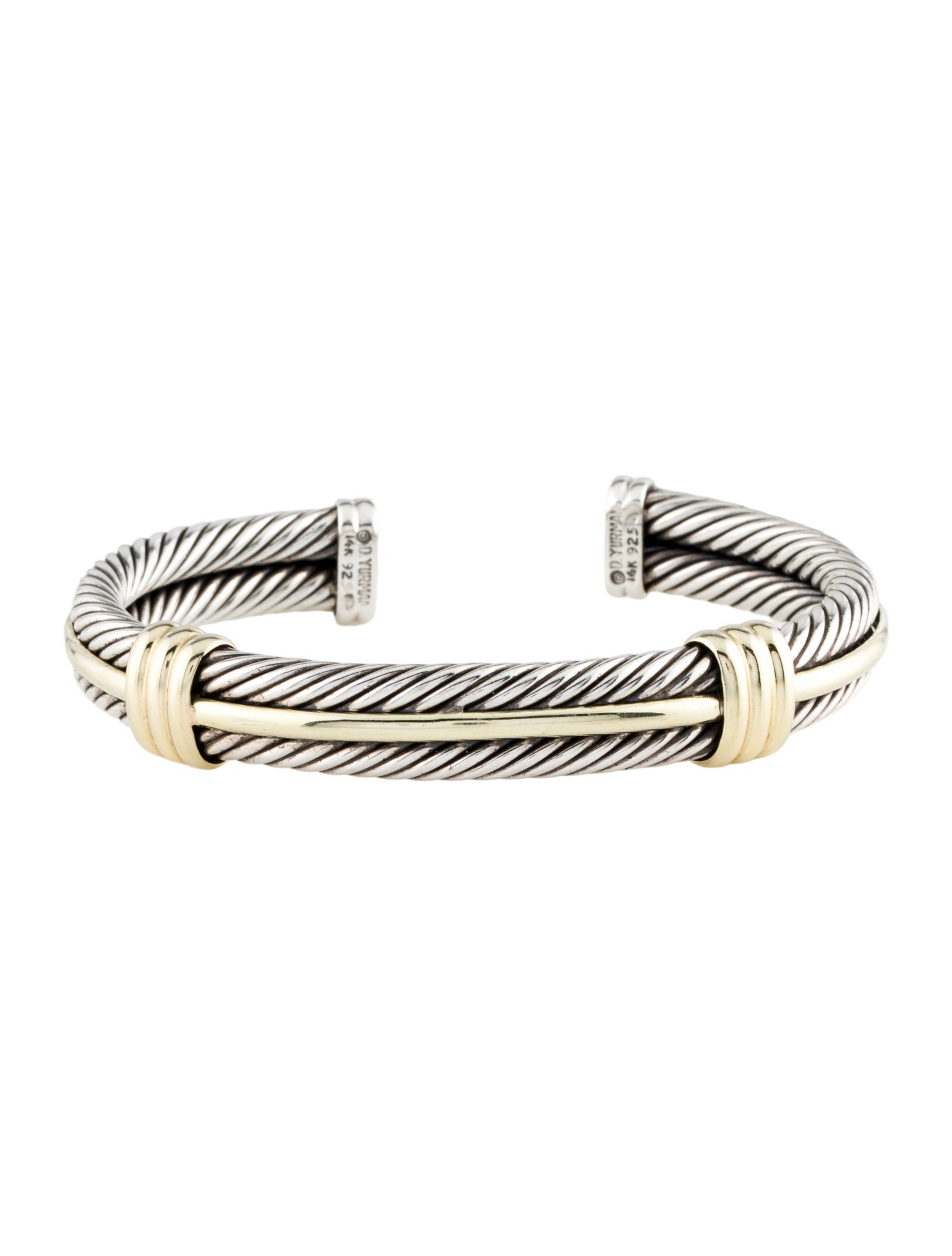 David Yurman Vintage Two-Tone Double Cable Cuff Bracelet