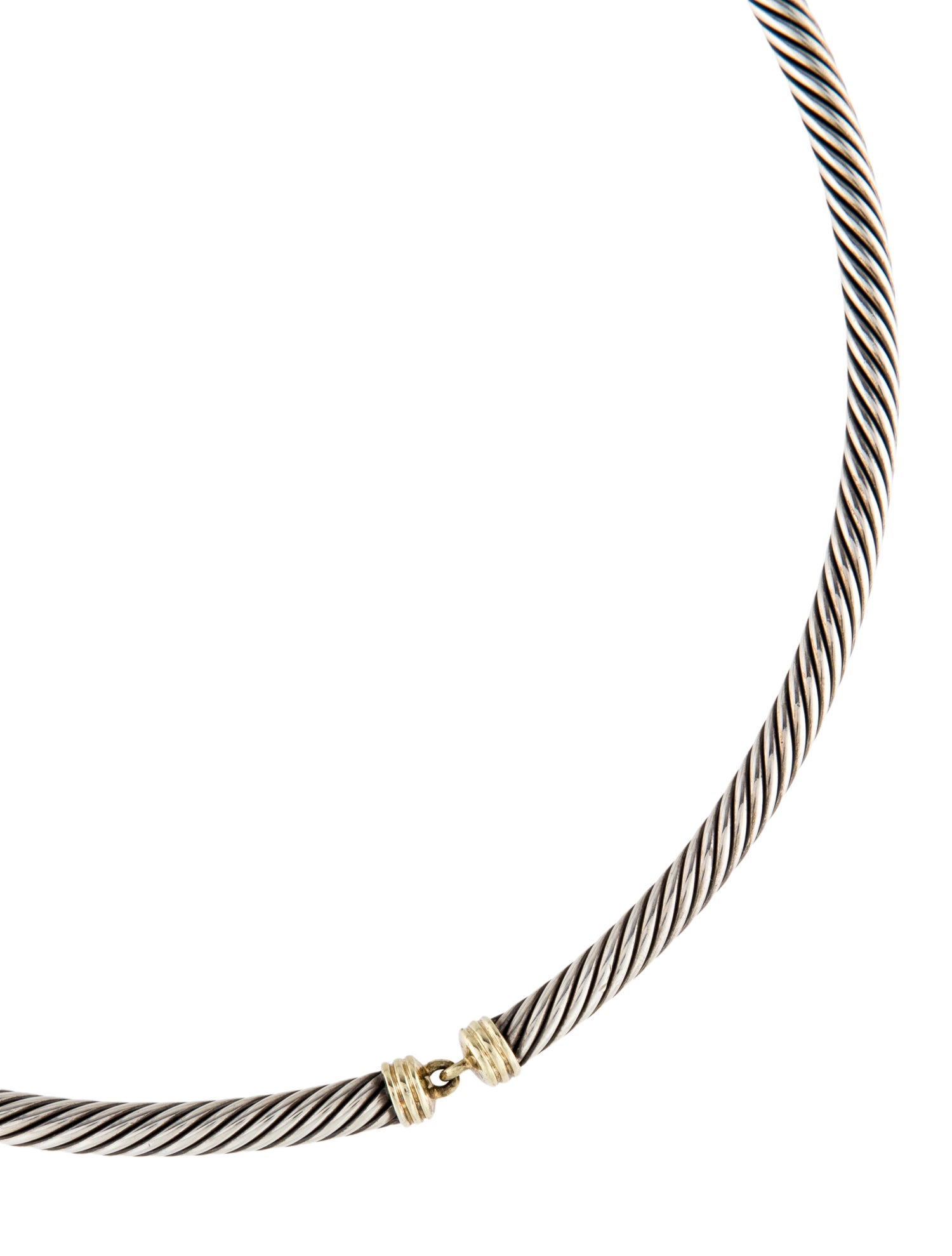 David Yurman Two-Tone Metro Cable Collar Necklace