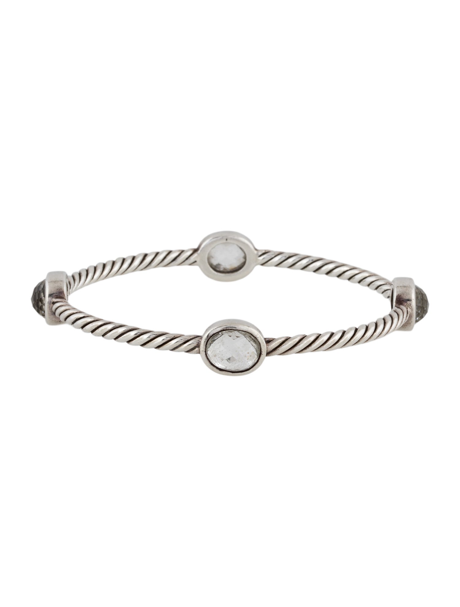 David Yurman Quartz Classics Station Bangle Bracelet