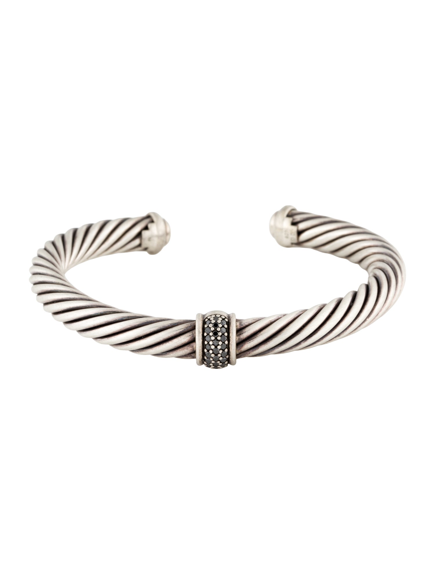 David Yurman Diamond Cable Classic Station Bracelet