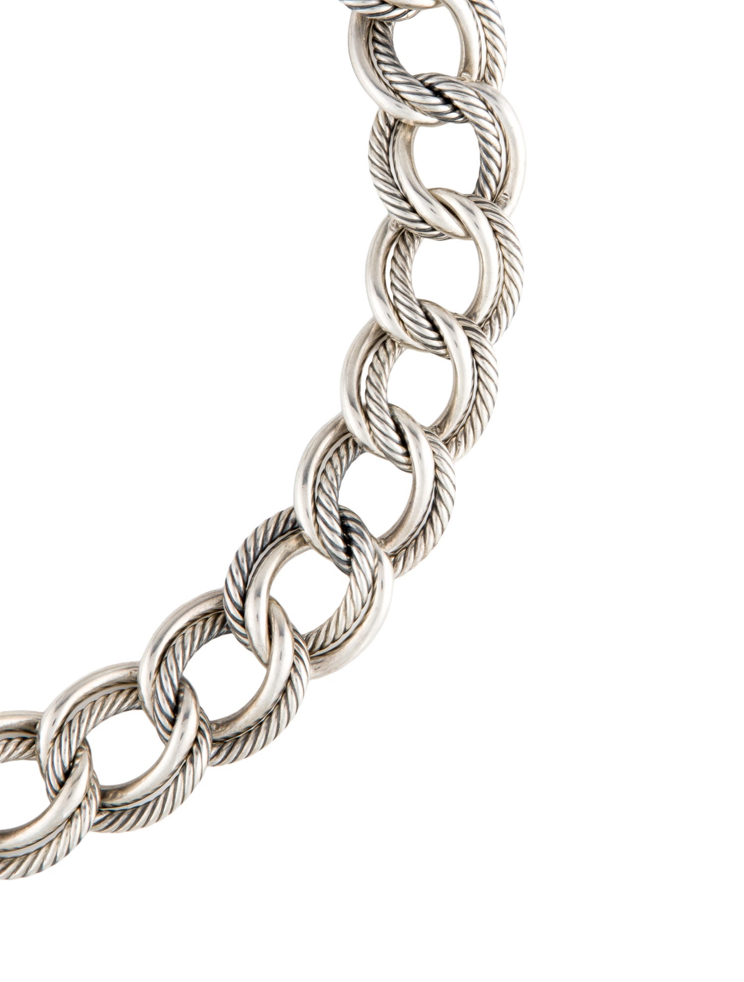 David Yurman Double Oval Curb Chain Necklace