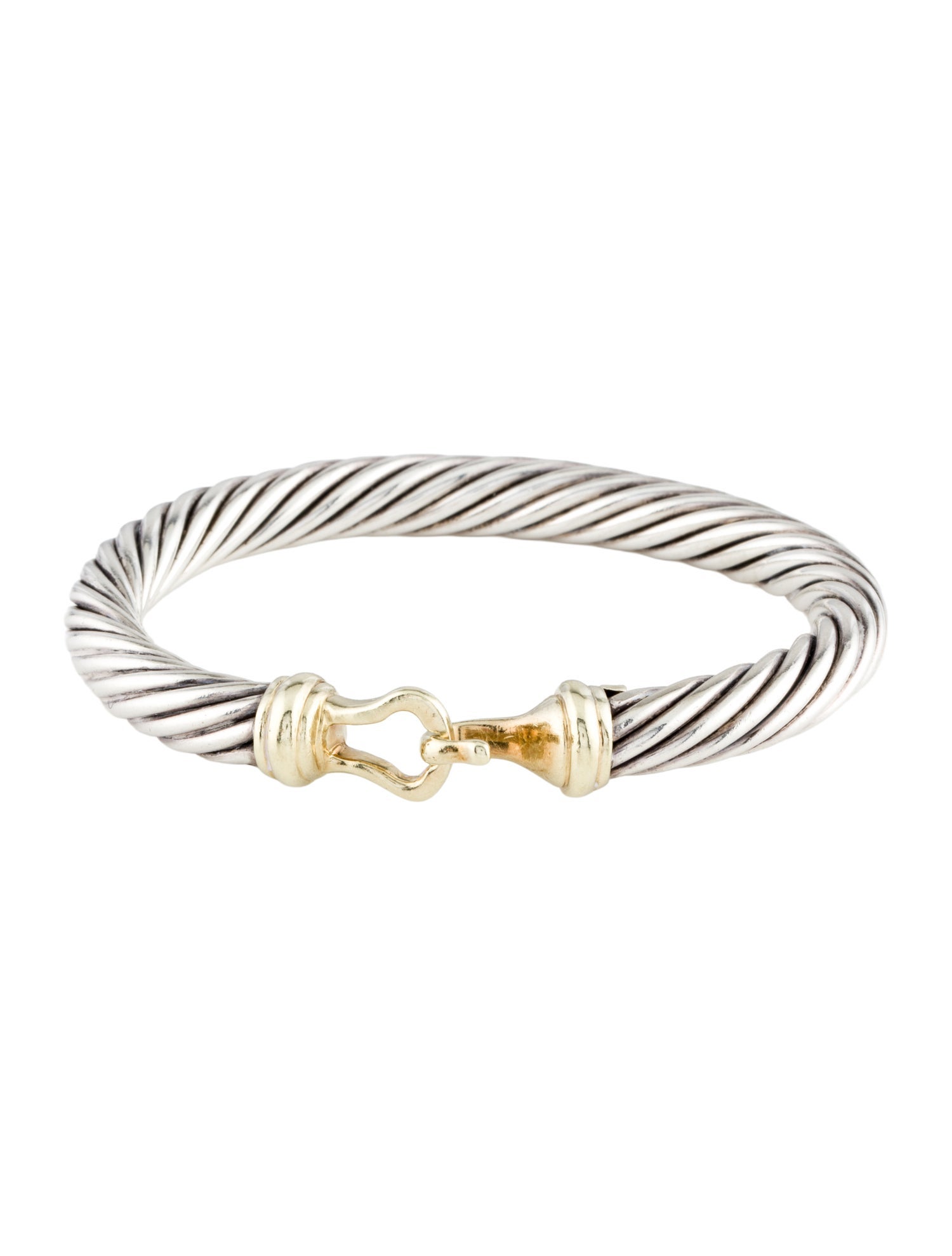 David Yurman Two-Tone Buckle Classic Cable Bracelet