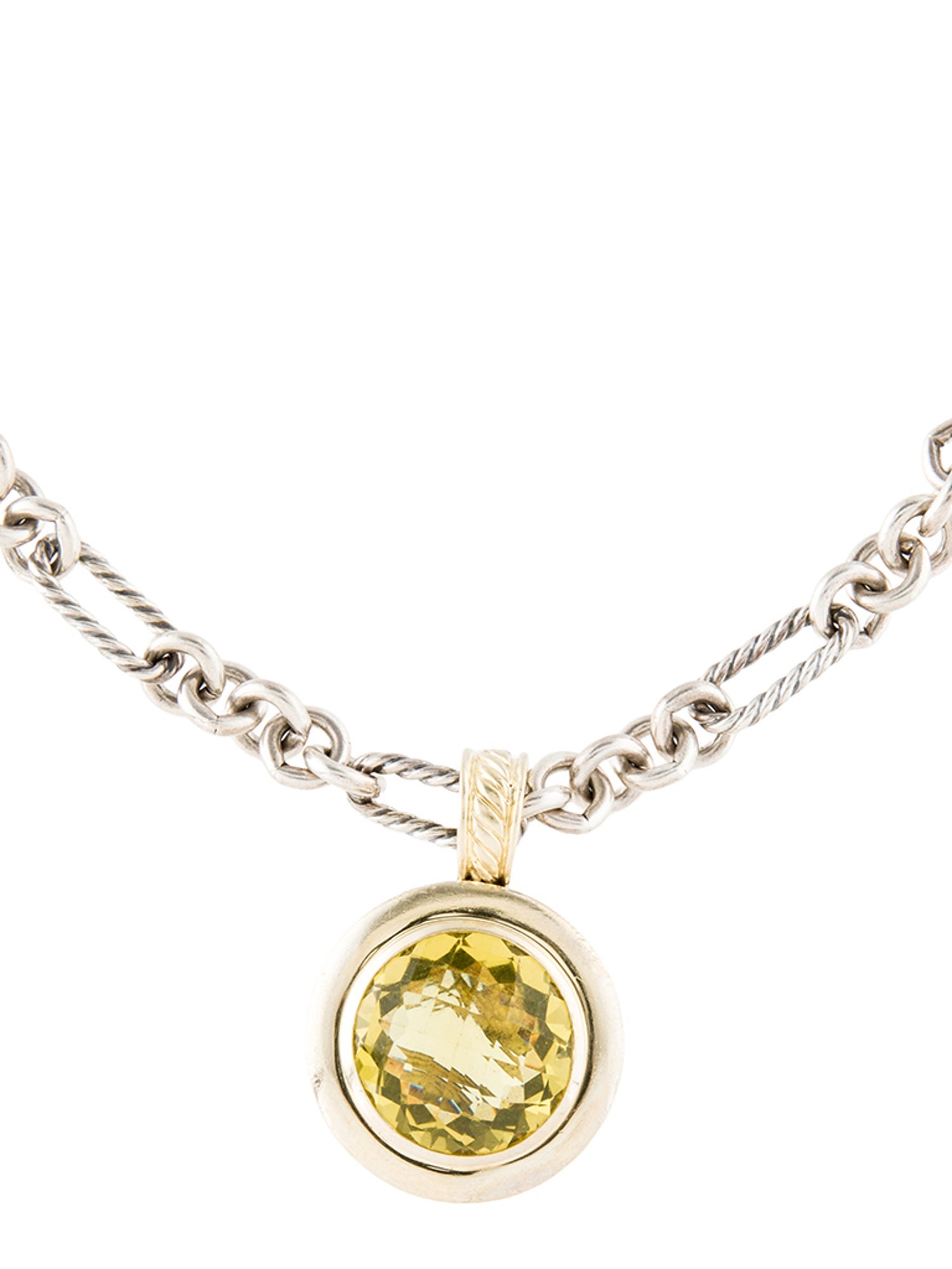David Yurman Citrine Albion Pendant Necklace