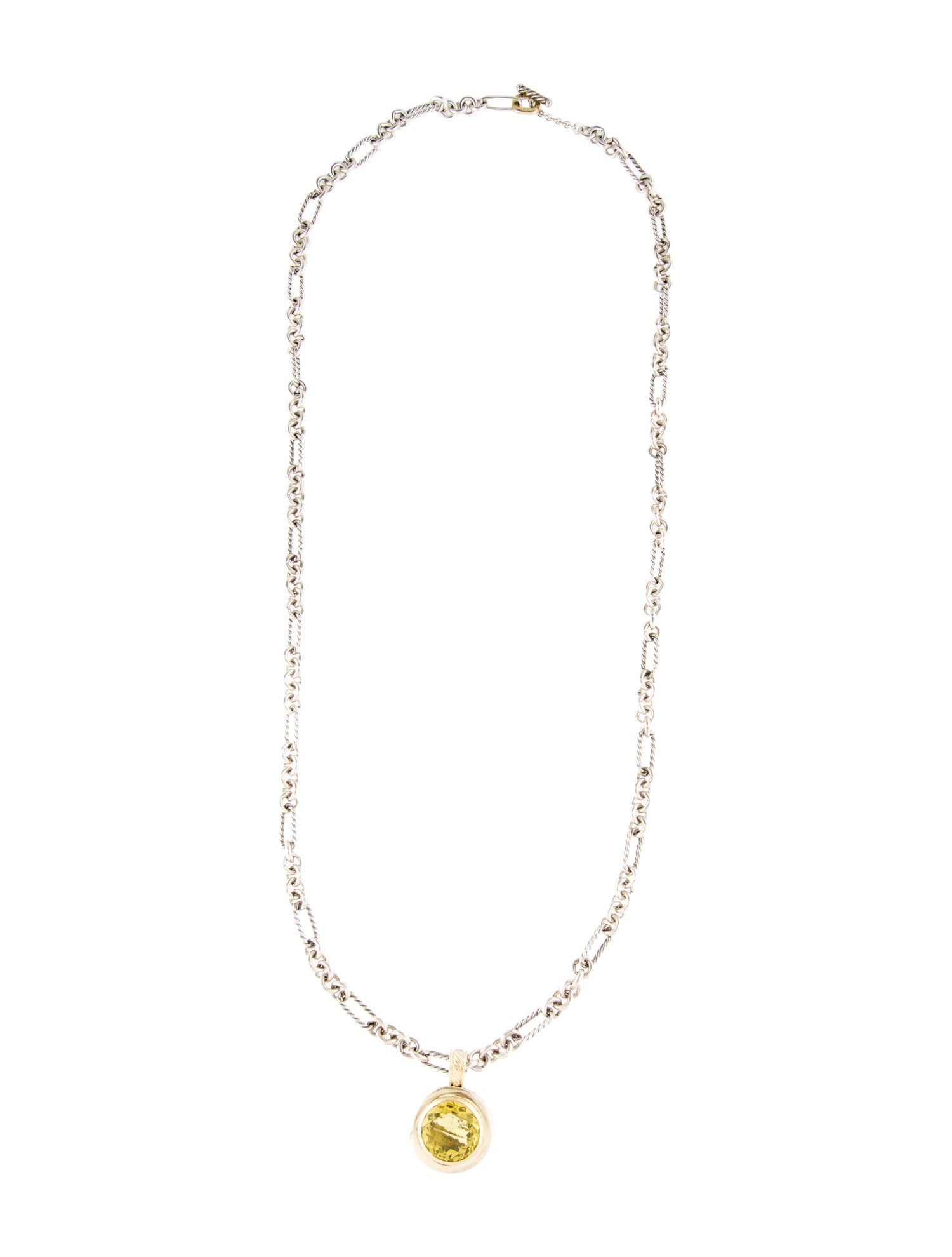 David Yurman Citrine Albion Pendant Necklace