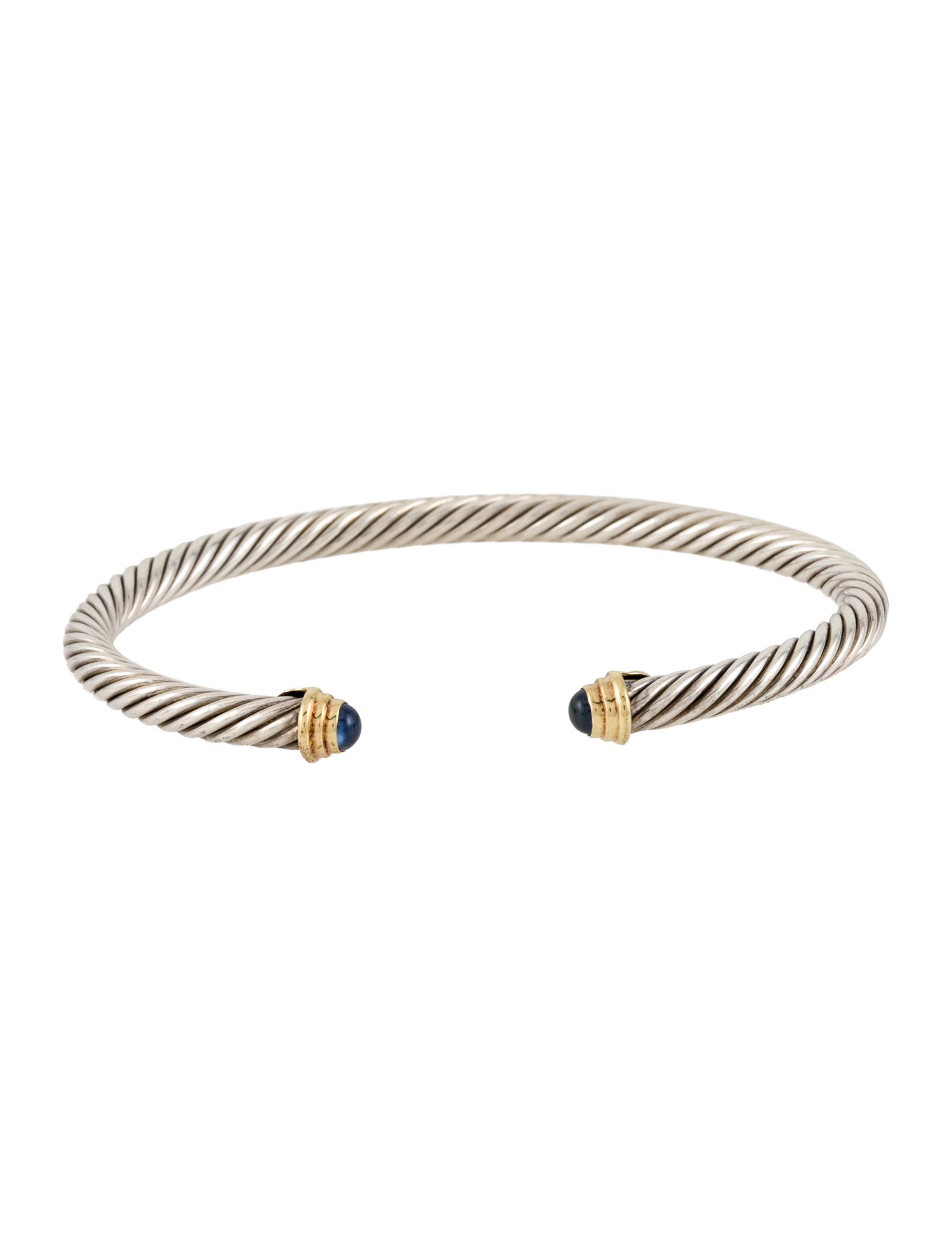 David Yurman Sapphire Cable Cuff Bracelet