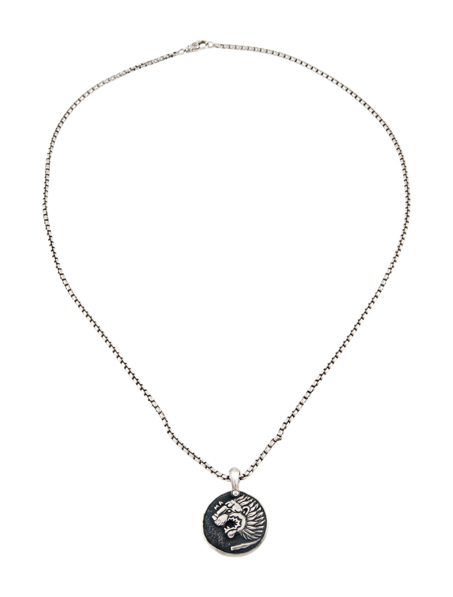 David Yurman Petrvs Lion Amulet Pendant Necklace