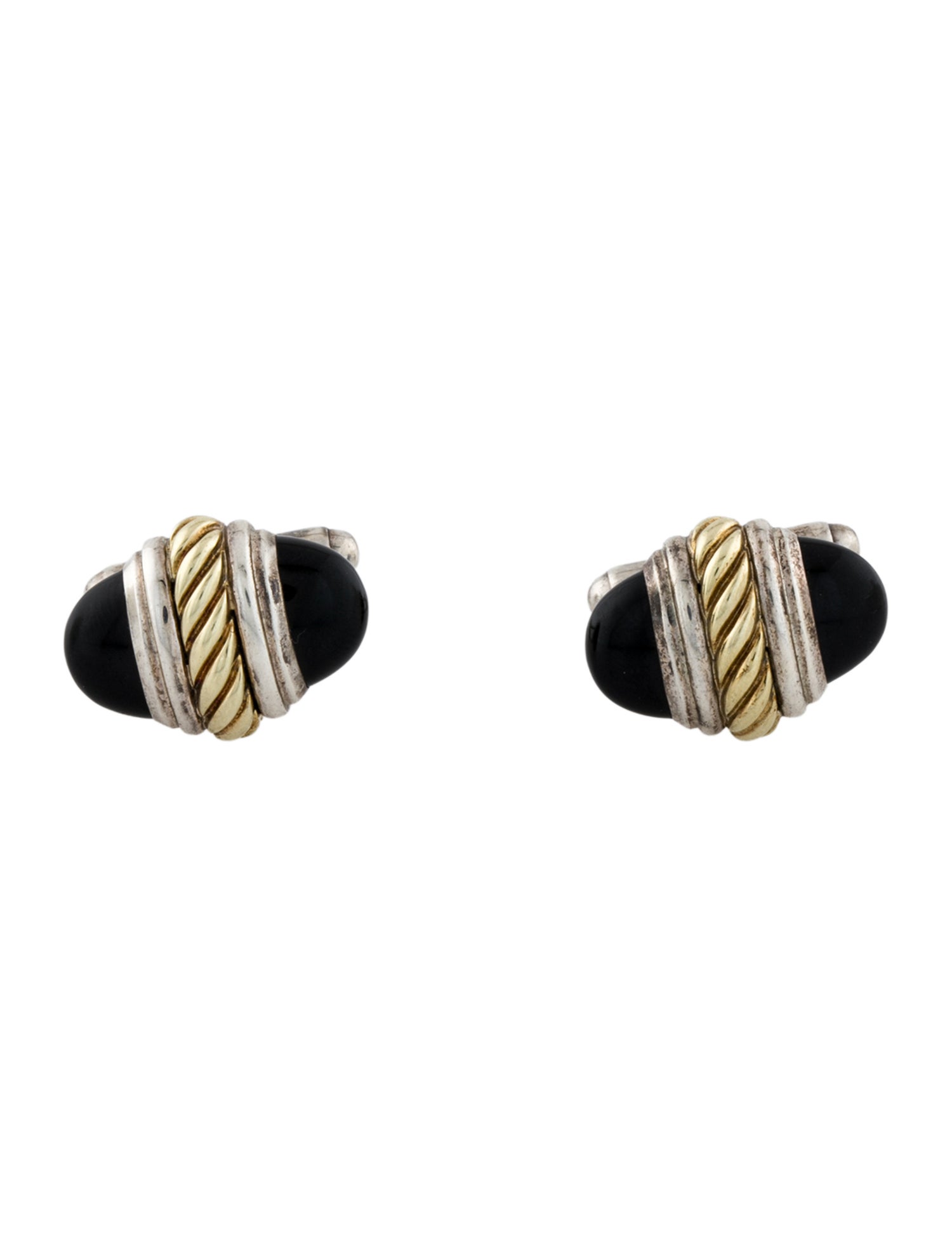 David Yurman Vintage Onyx Cufflinks