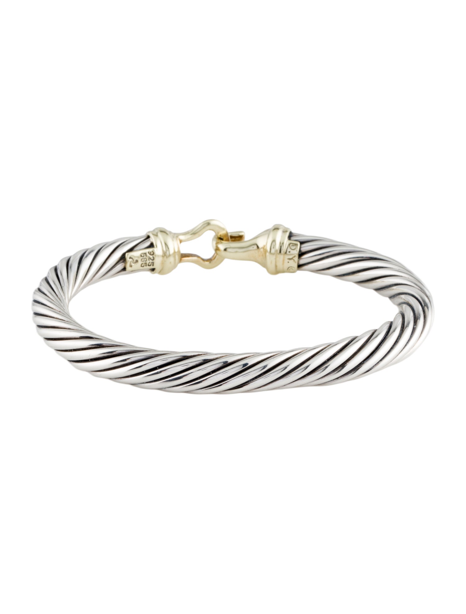 David Yurman Two-Tone Buckle Classic Cable Bracelet
