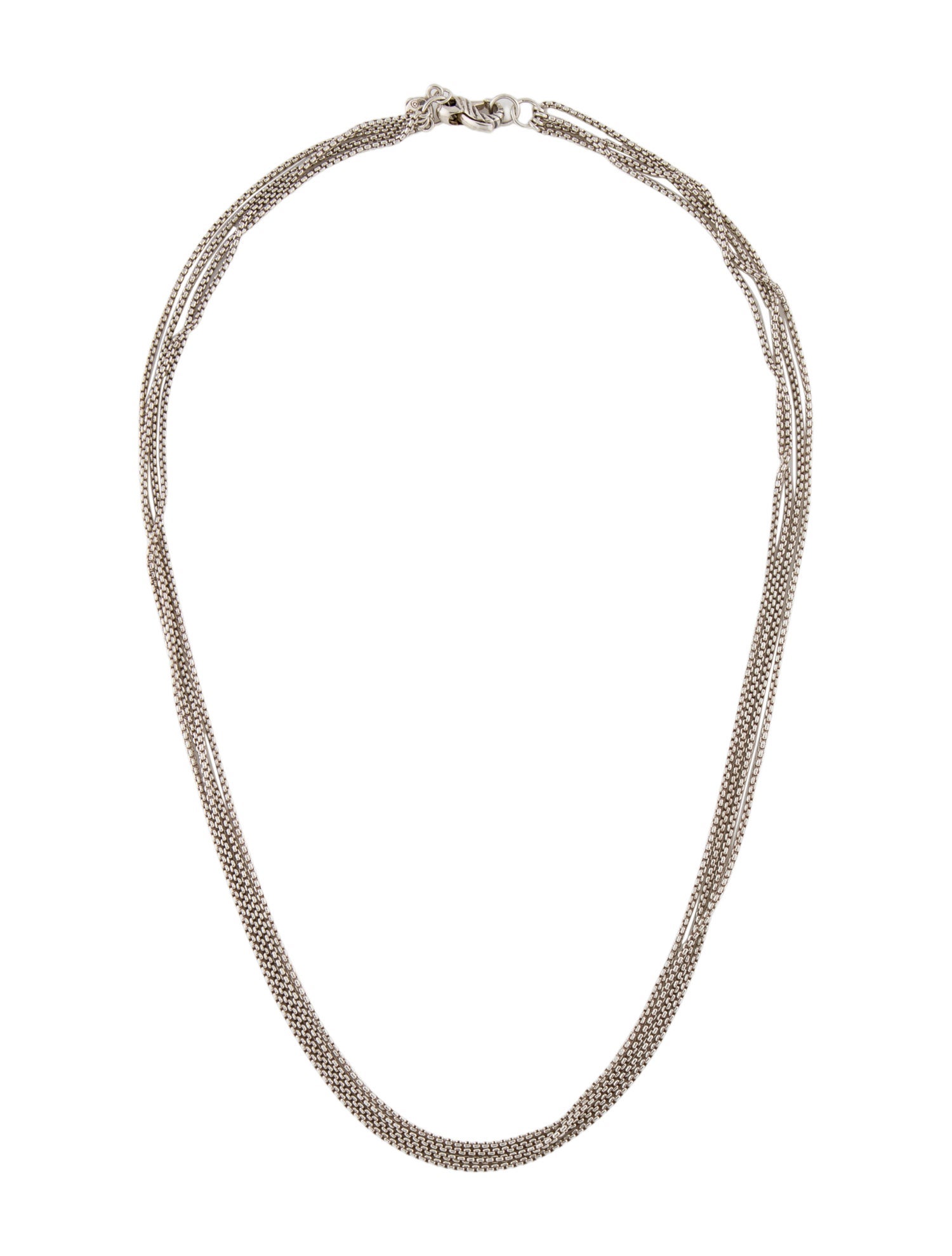 David Yurman Four-Row Baby Box Chain Necklace