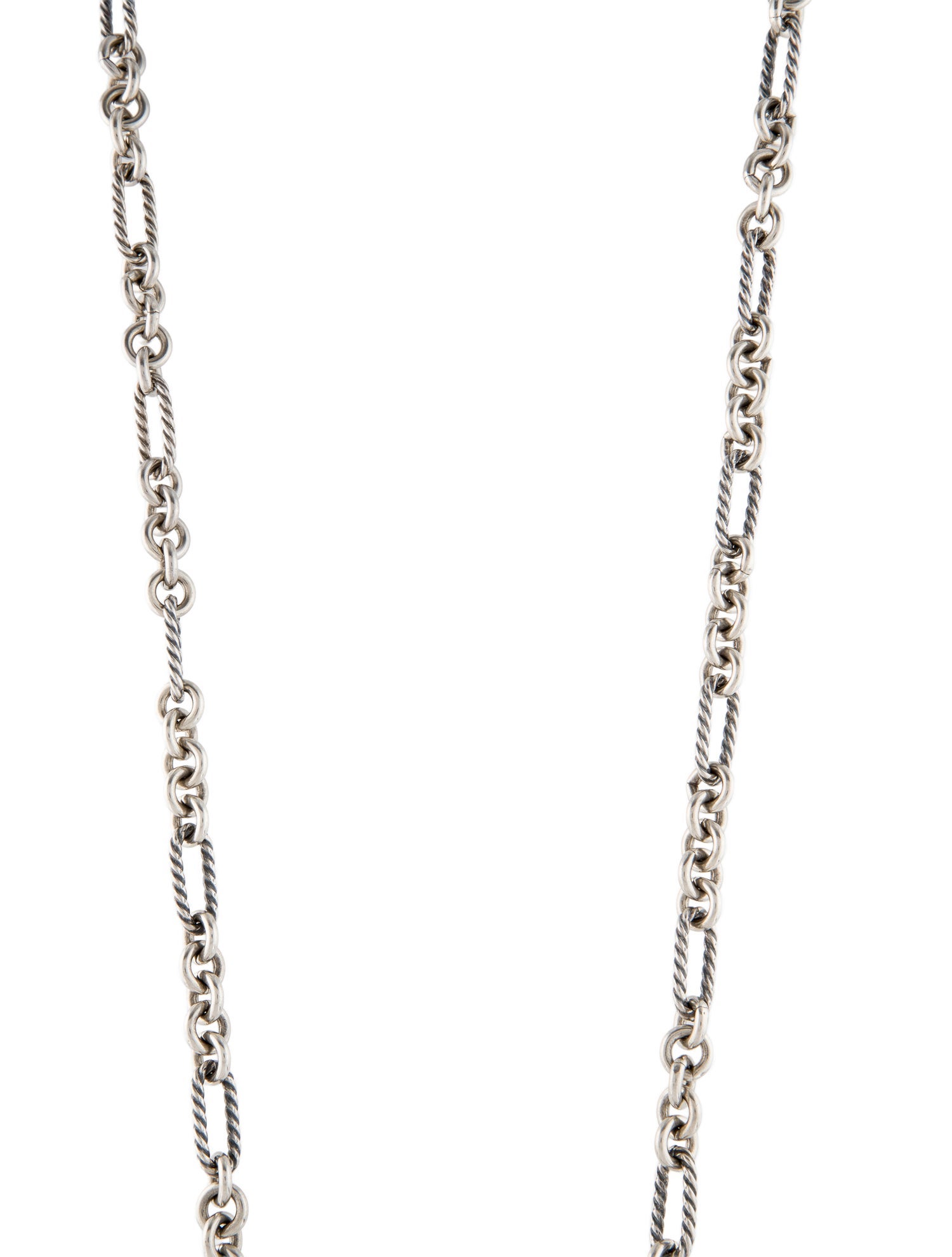 David Yurman Two-Tone Figaro Toggle Chain Necklace