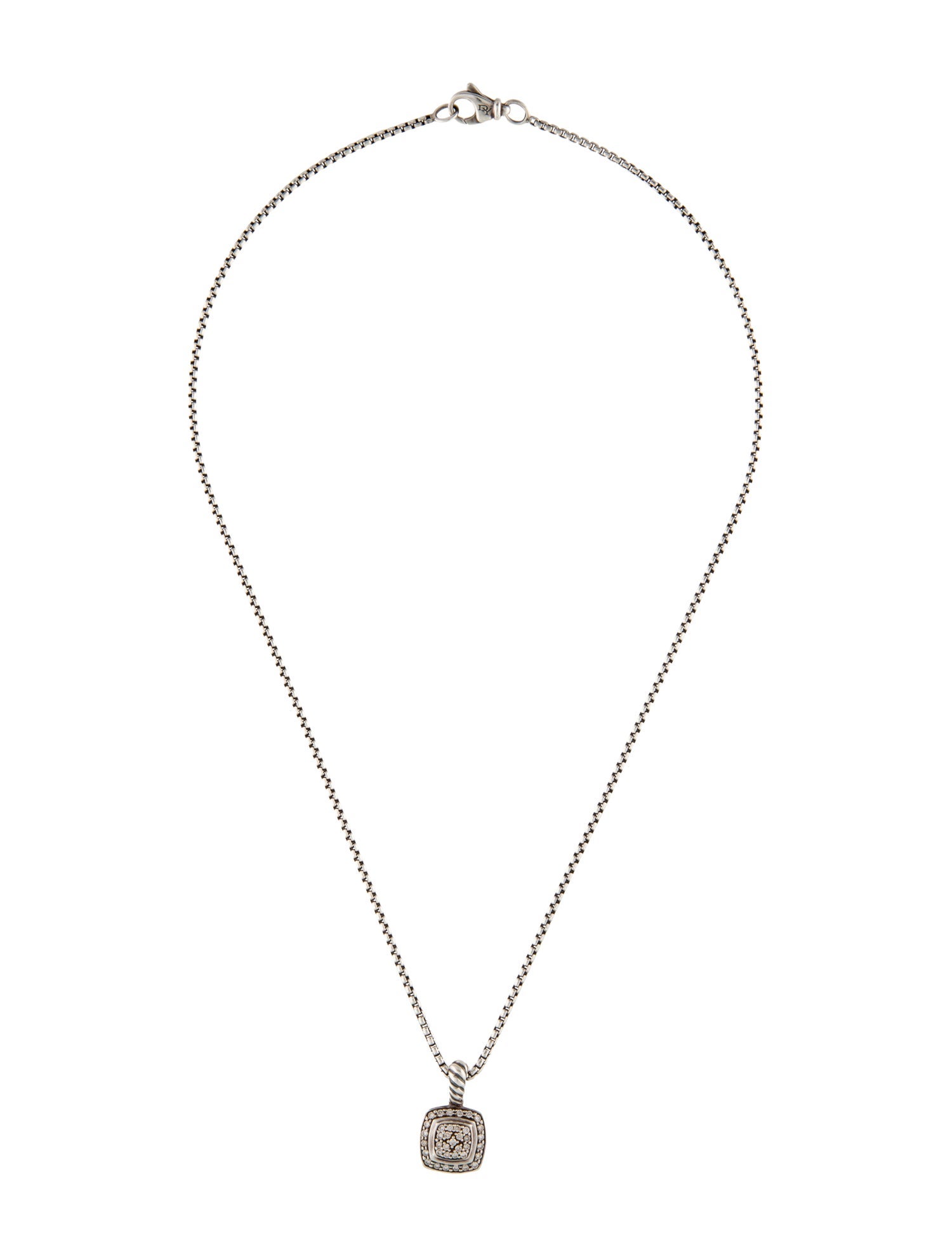 David Yurman Diamond Petite Albion Pendant Necklace