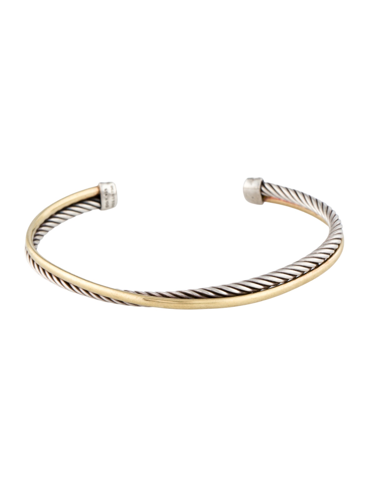David Yurman Two-Tone Crossover Two Row Cuff Bracelet