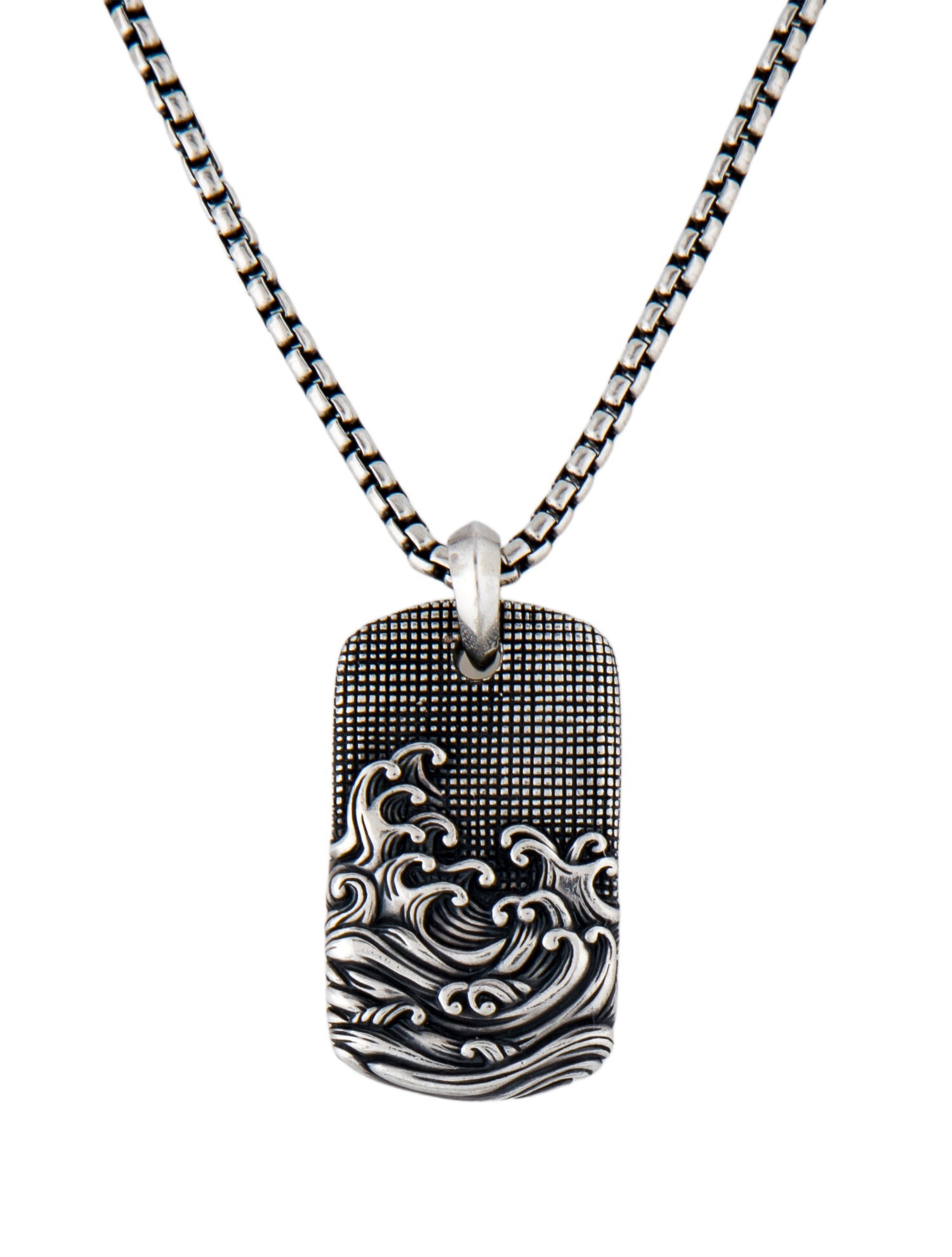 David Yurman Waves Tag Pendant