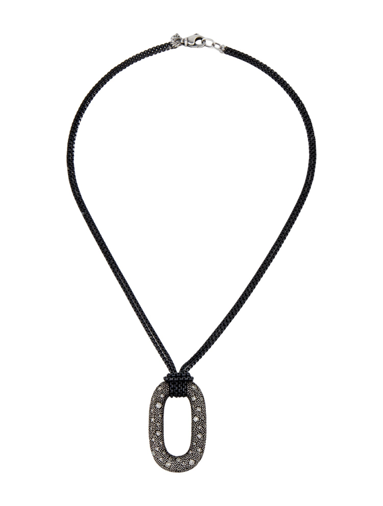 David Yurman Diamond Midnight Mélange Pendant Necklace