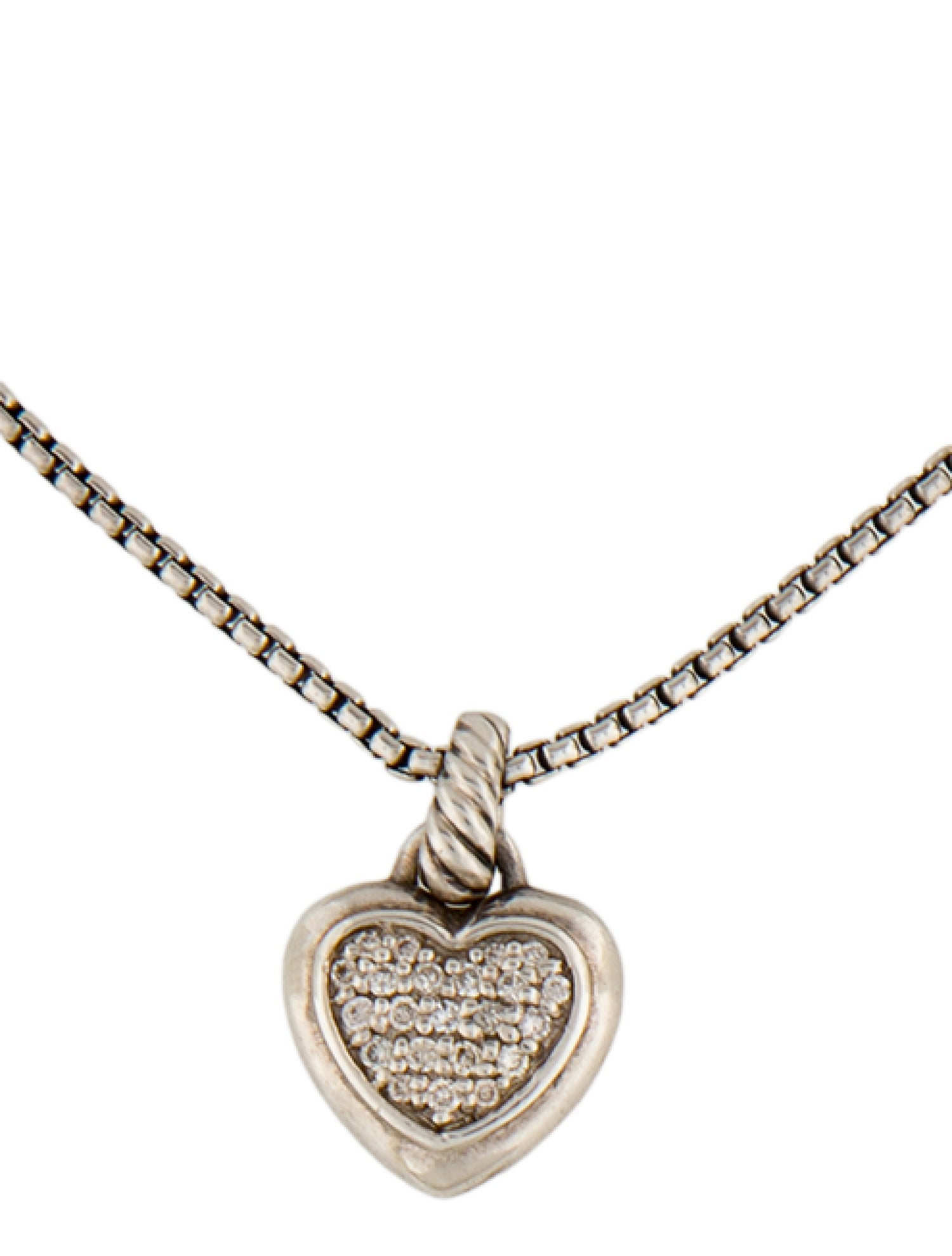 David Yurman Diamond Heart Pendant