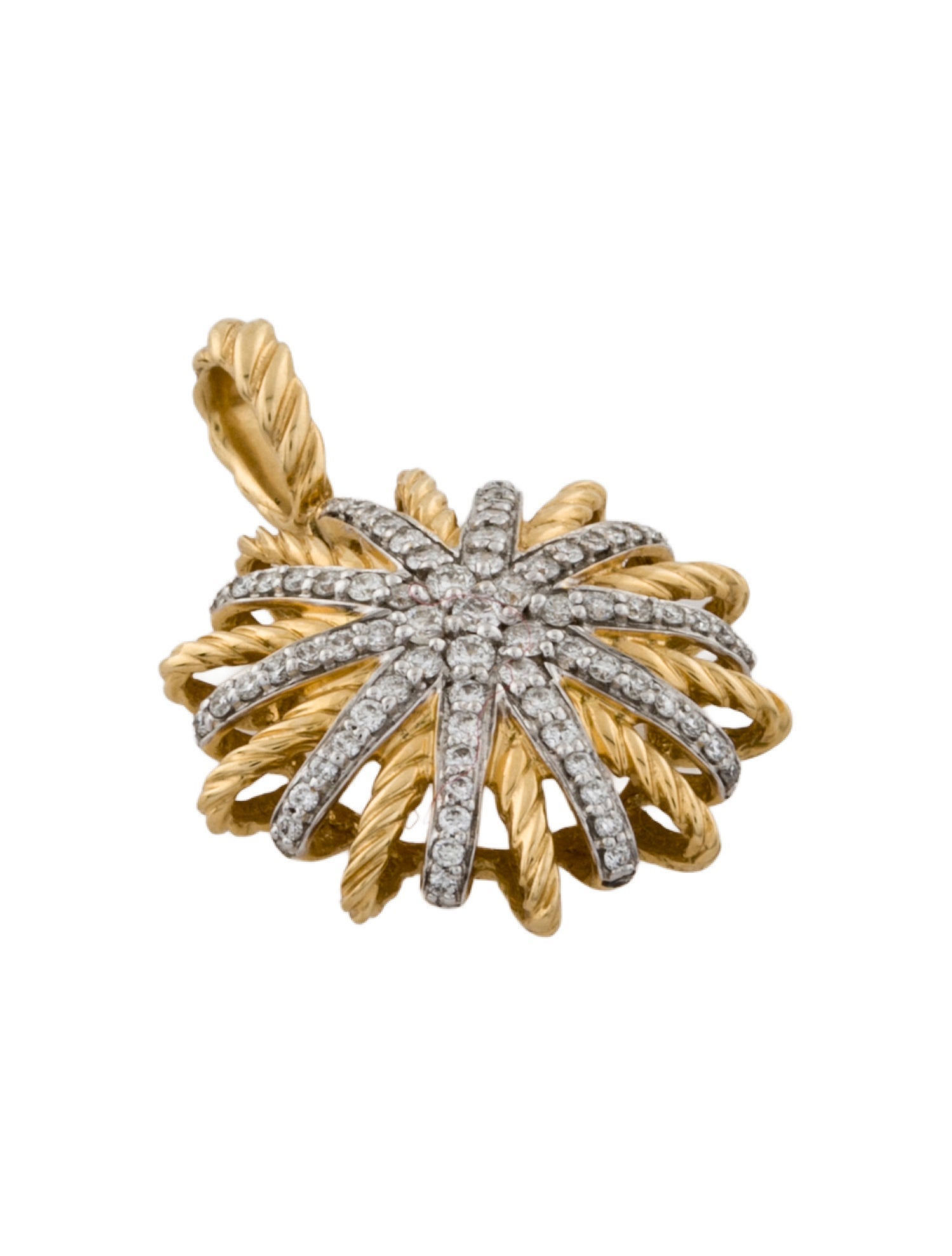 David Yurman 18K Diamond Medium Starburst Pendant
