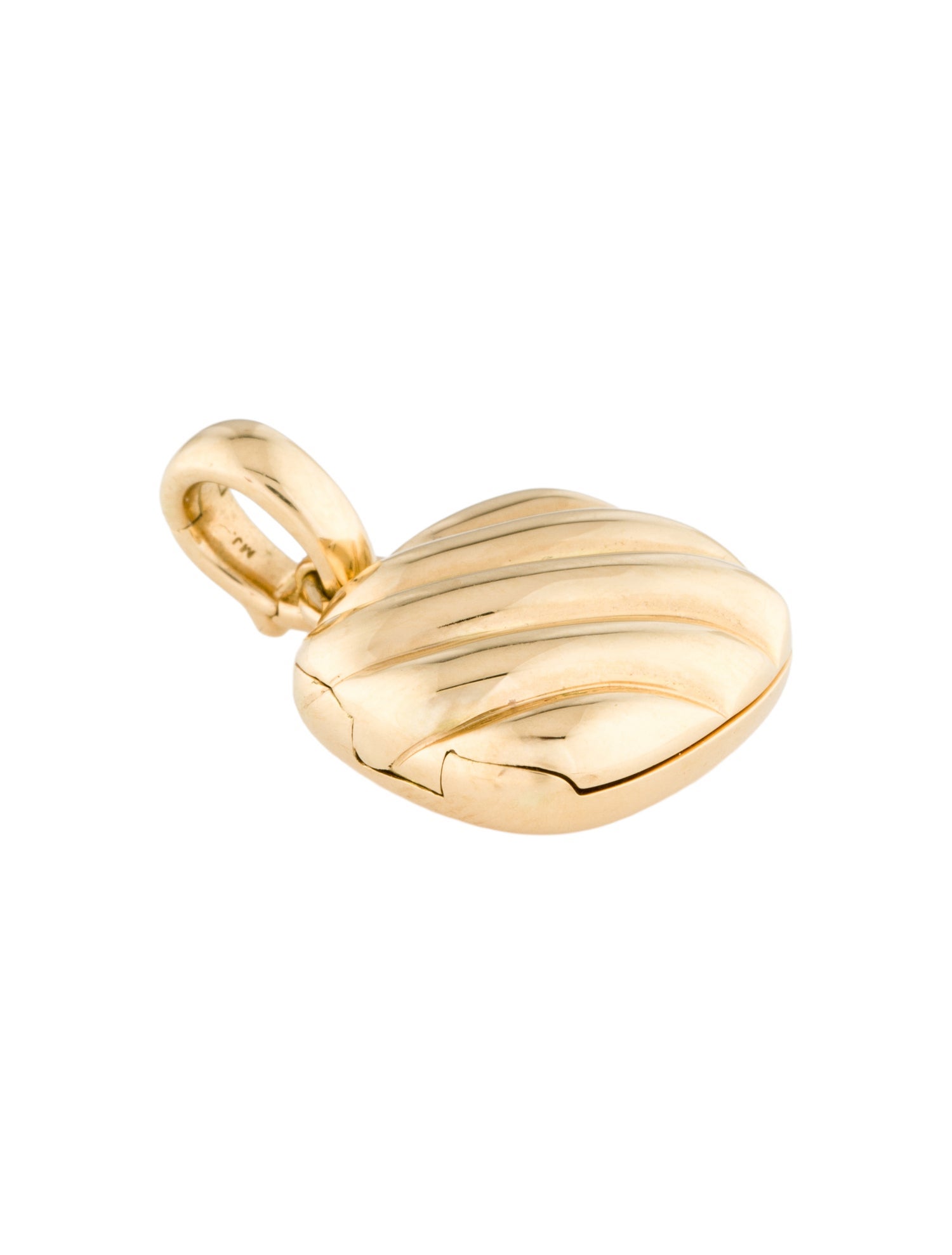 David Yurman 18K Sculpted Cable Square Locket Pendant