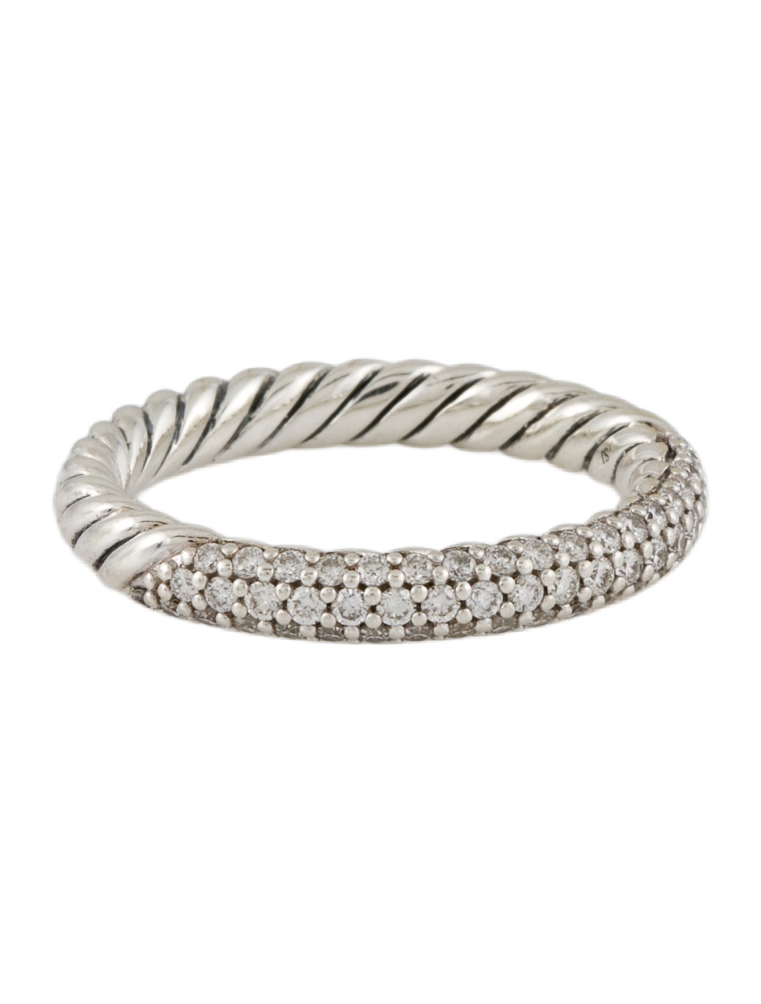 David Yurman Diamond Petite Pavé Stack Ring